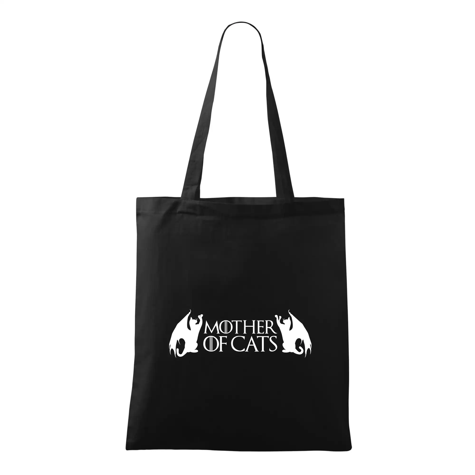 Vtipná tričká s mačkou - Mother of cats - draci - Taška bavlnená