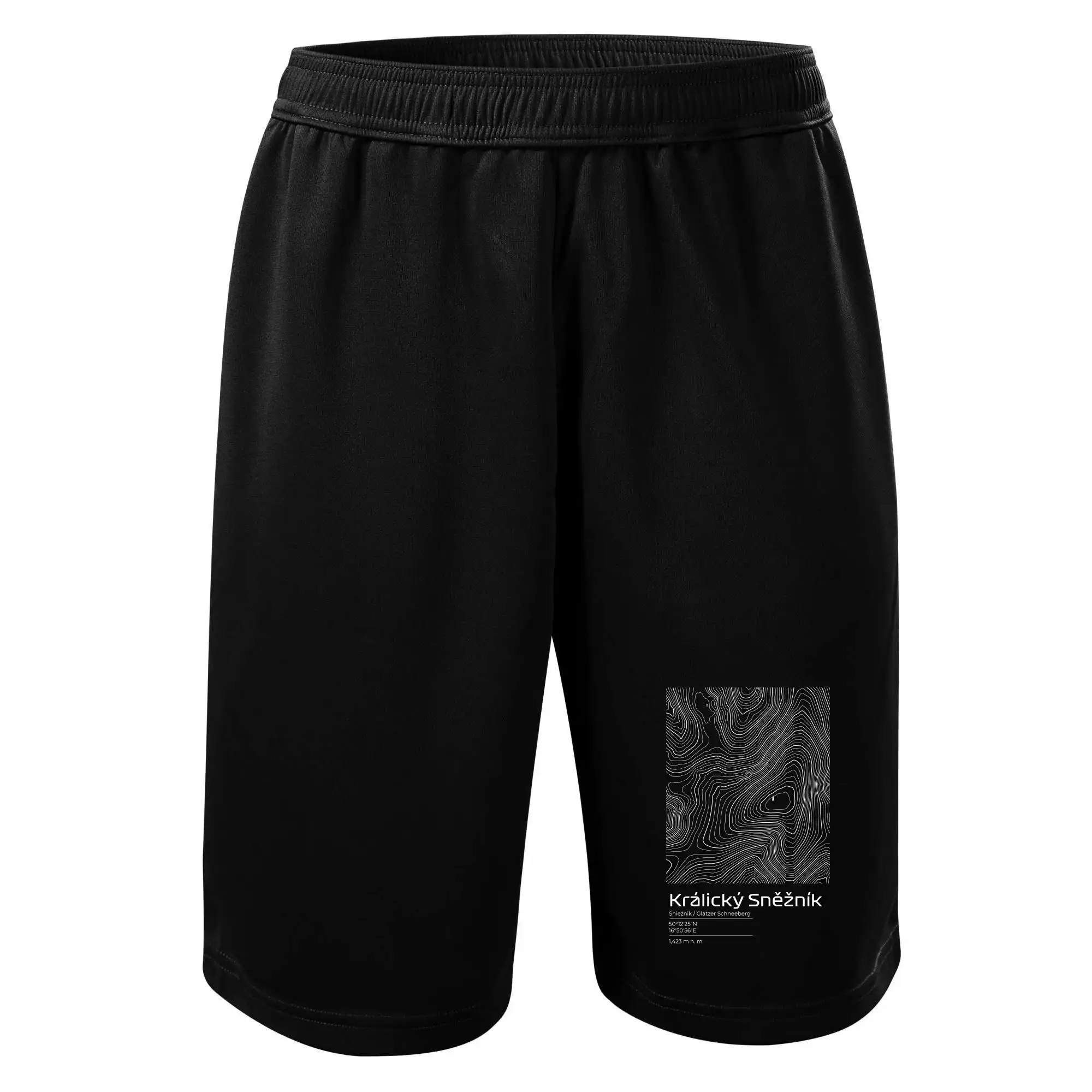 Králický Sněžník - vrstevnice v obdélníku