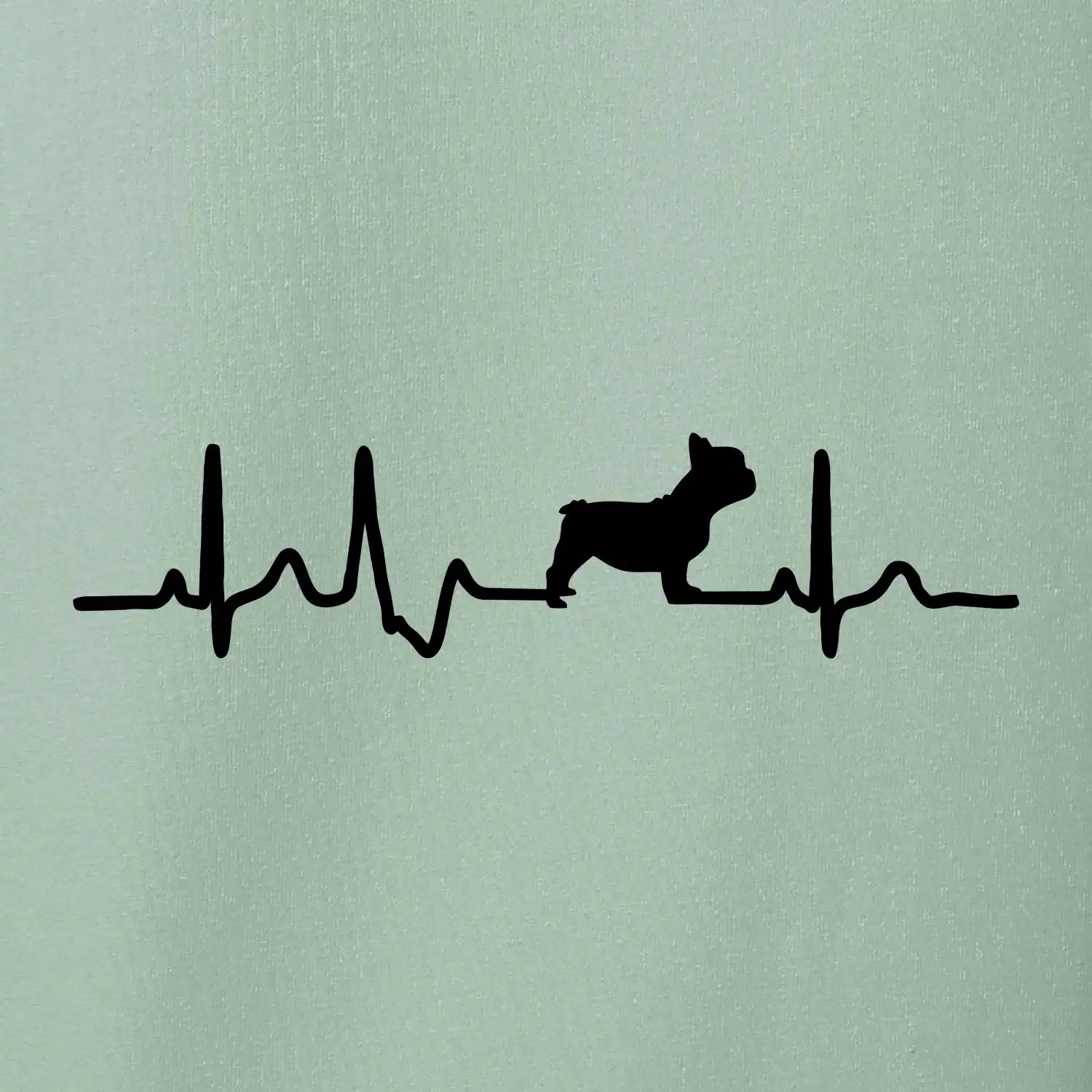 EKG Francouzský buldoček z boku