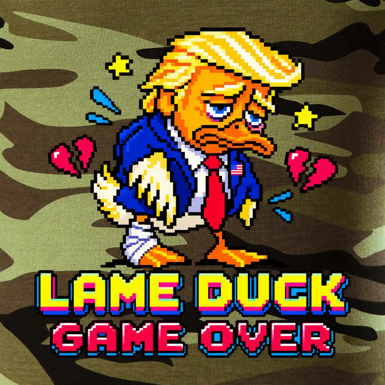 Trump lame duck pixel art game over