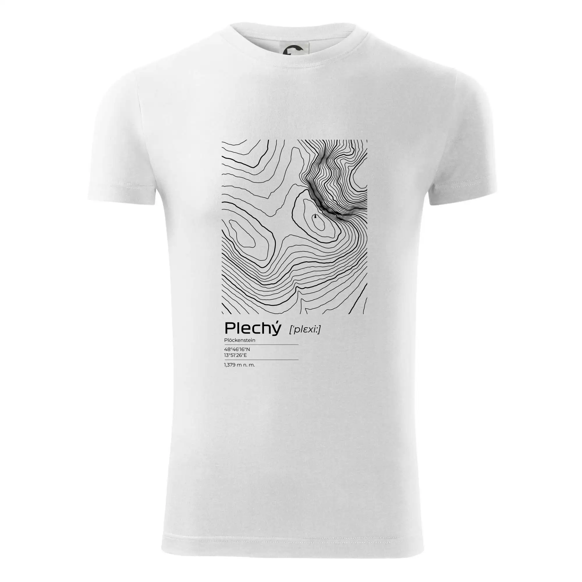 Plechý - vrstevnice v obdélníku