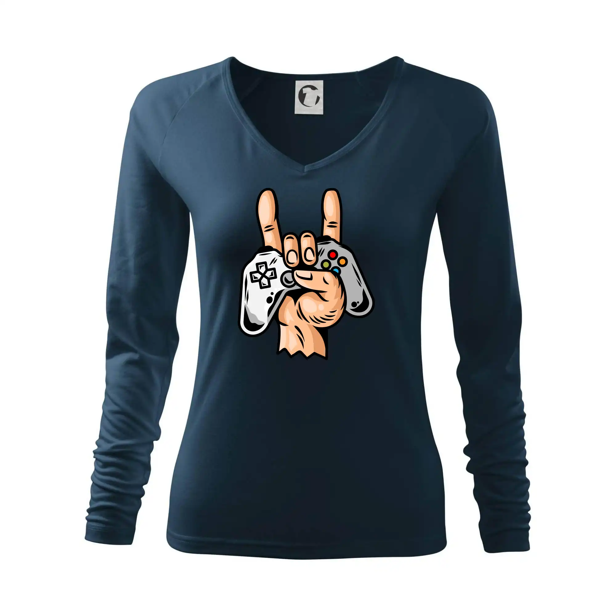 Tričká pre ajťákov - Gamer - gamepad paroháč - Tričko dámske Elegance