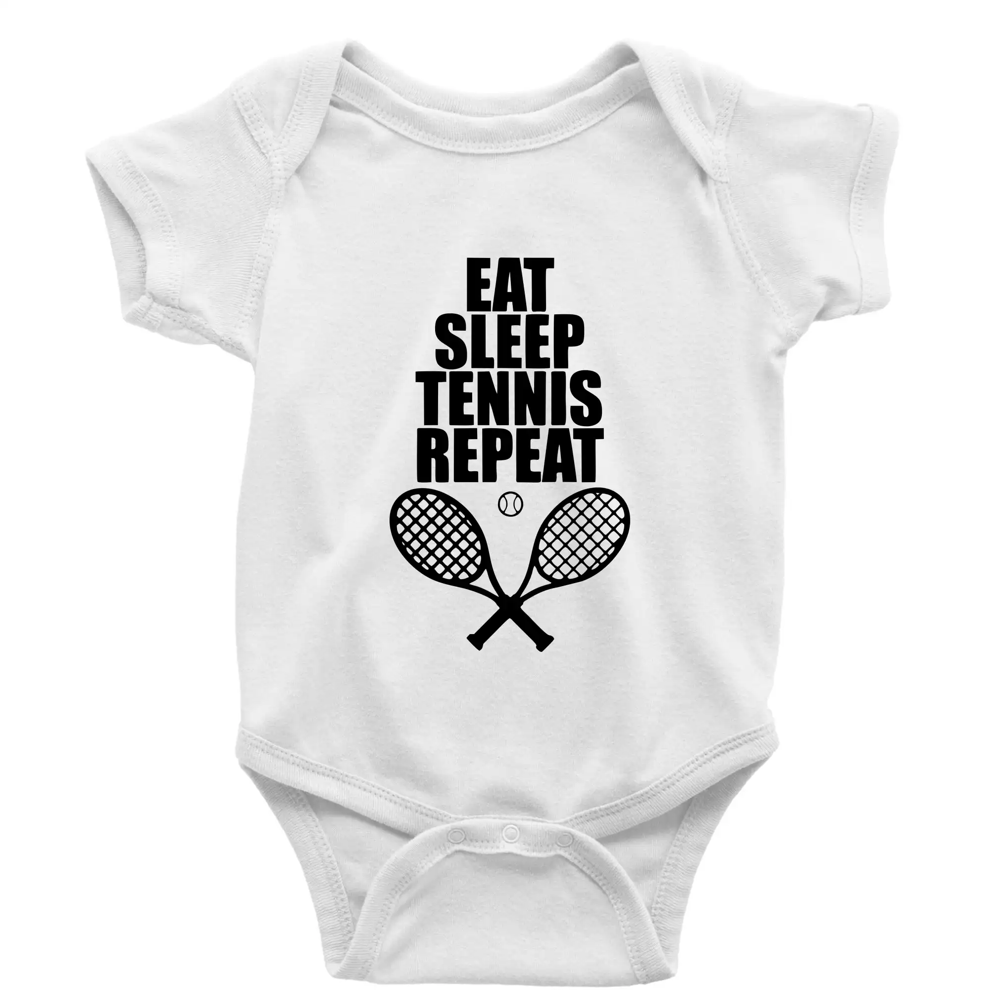 Tričká na tenis - Eat sleep tennis - Body dojčenské s krátkym rukávom