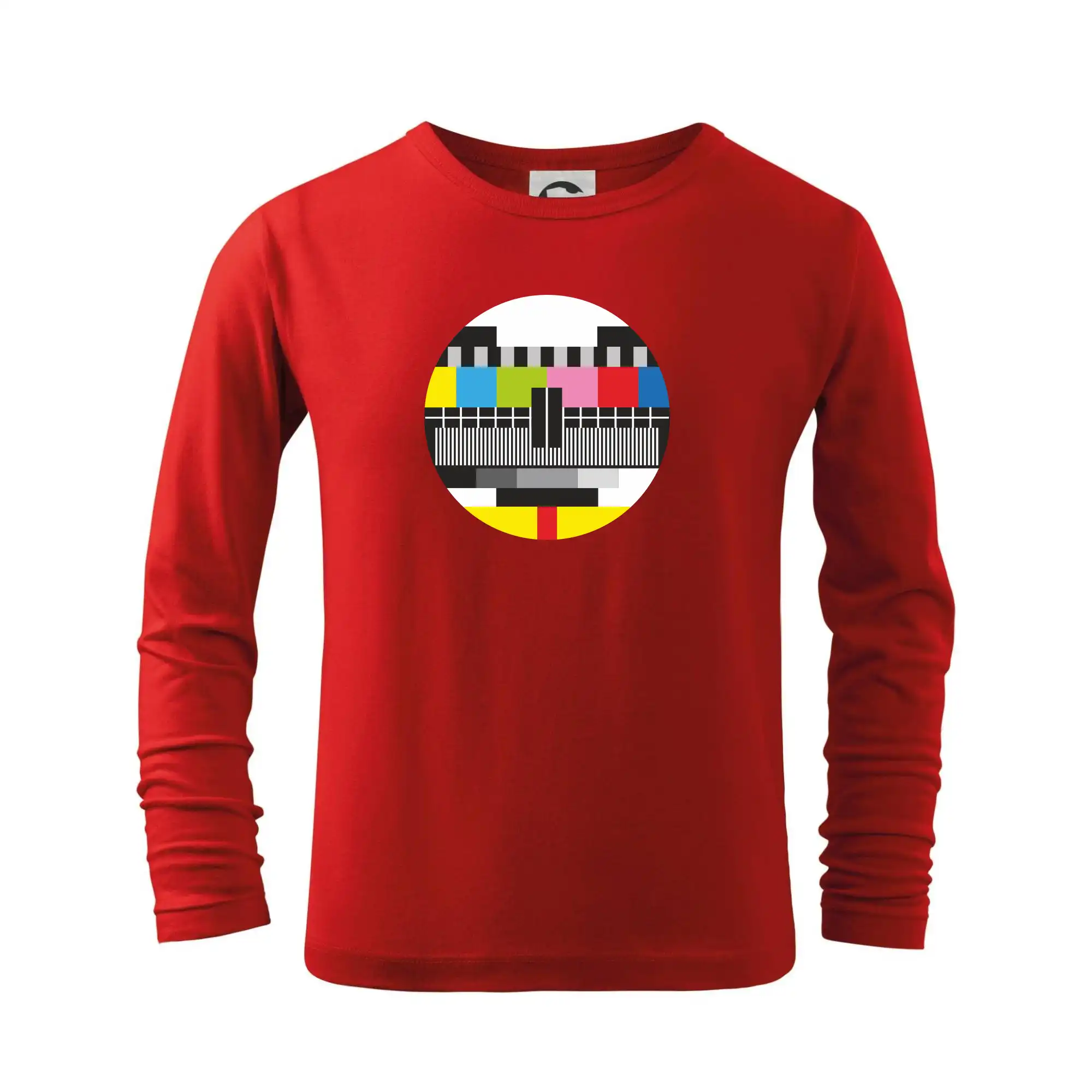Grafické tričká - No signal televízny obrazec - Tričko detské Long Sleeve