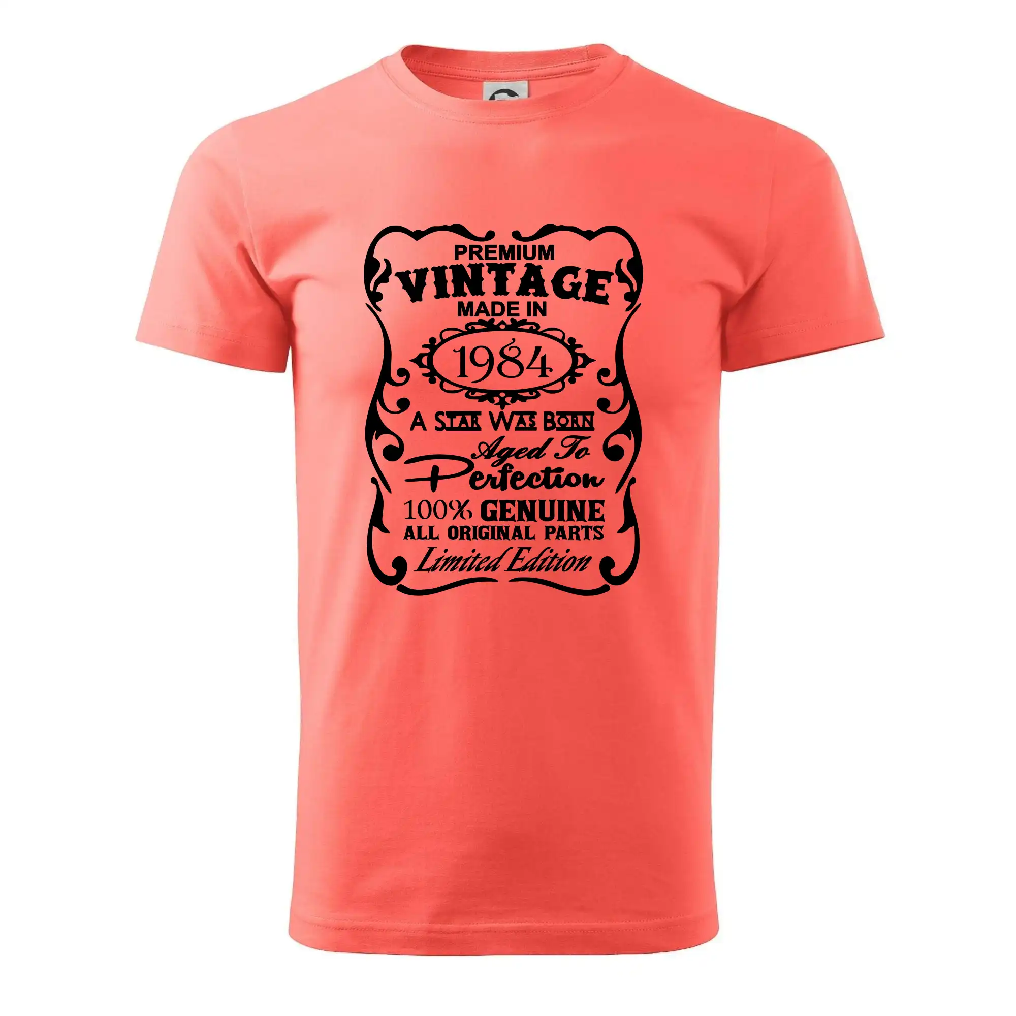 Trička s ročníkom 1984 - Vintage Etiketa - 1984 - Pánske tričko nižšej gramáže