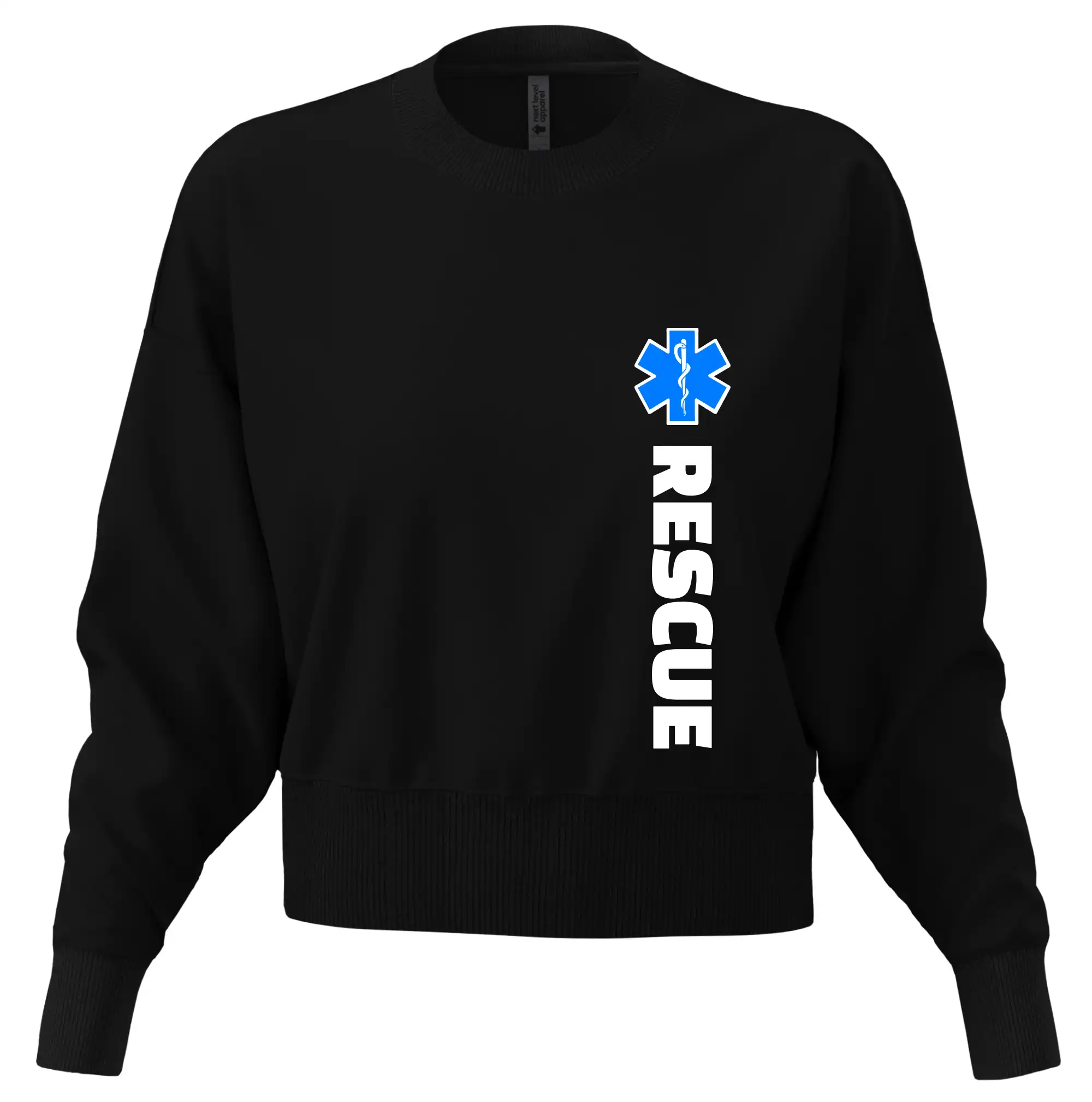 Tričká a mikiny pre záchranárov a lekárov - Kvalitné oblečenie pre zdravotníkov - Rescue - pre záchranárov - Mikina oversize crop OVERSIZE