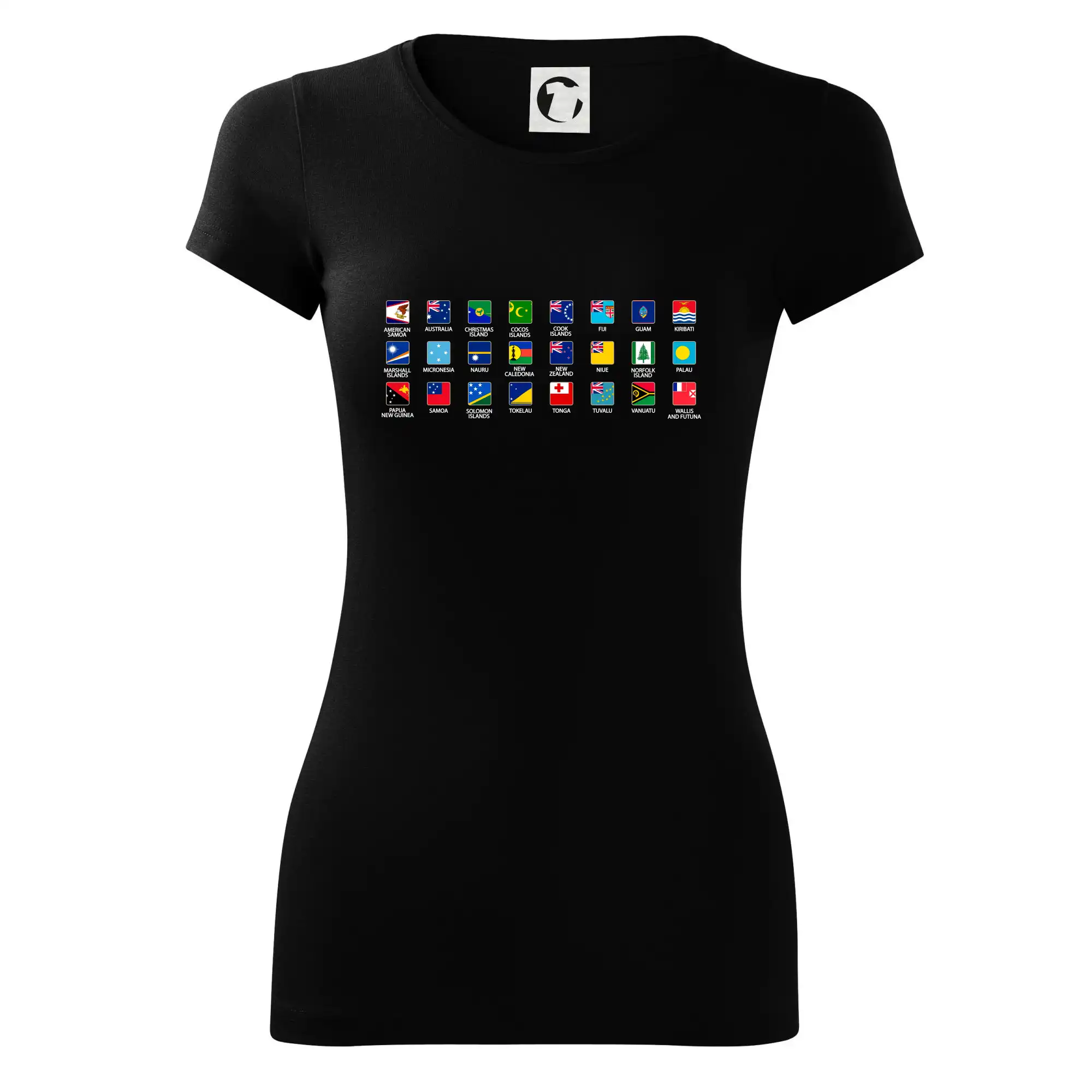 Motívy štátnych vlajok - Vlajky štátov - Oceánia - Dámske tričko Glance - Priliehavejší strih