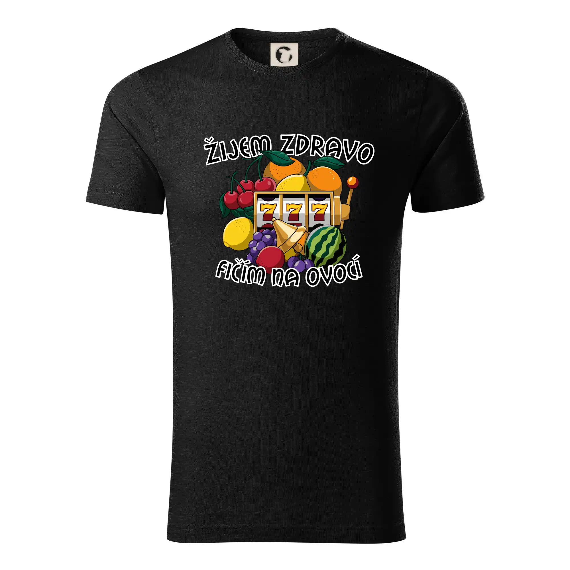 Poker tričká - Casino - Žijem zdravo fičím na ovocí - Tričko z organickej bavlny