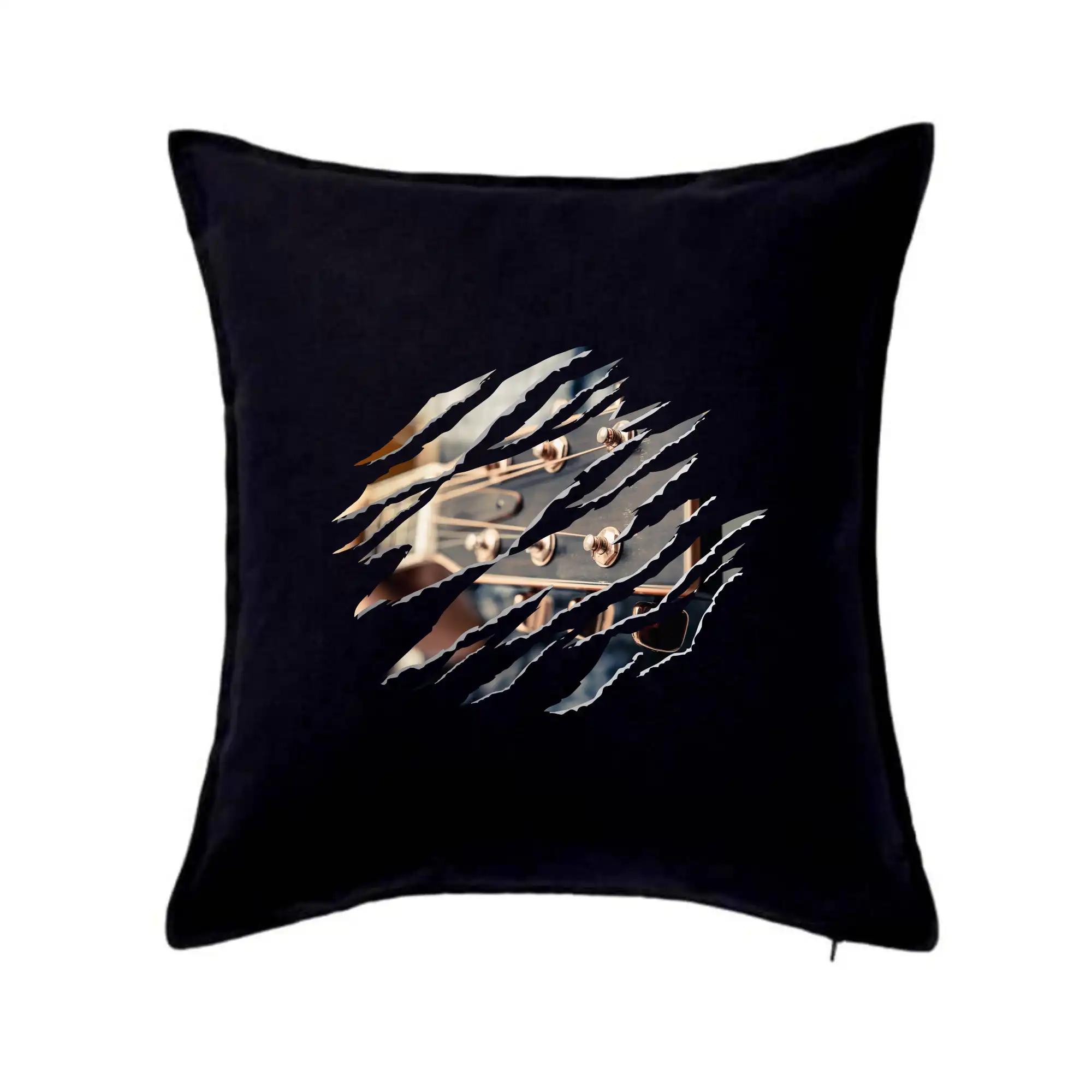 Roztržené triko - kytara krk