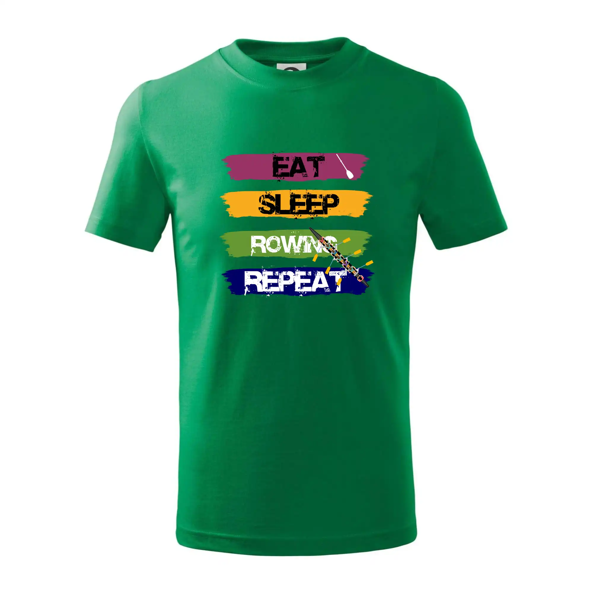 Vodácke tričká - Eat sleep rowing repeat farebné - Tričko detské bavlnené