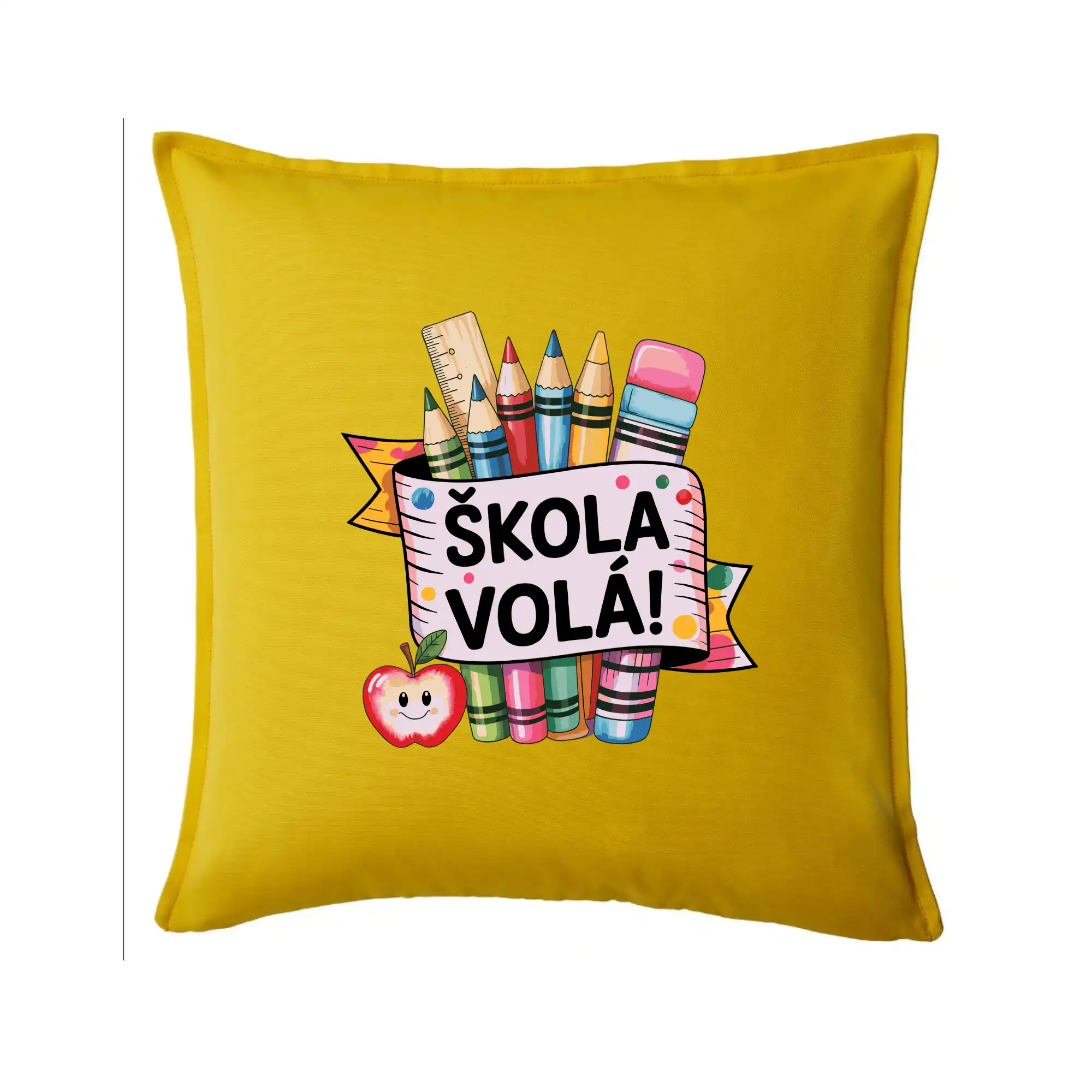 Tričká a mikiny pre prváčikov na prvý školský deň – veselé a pohodlné - Škola volá - farebné - Vankúš 50x50