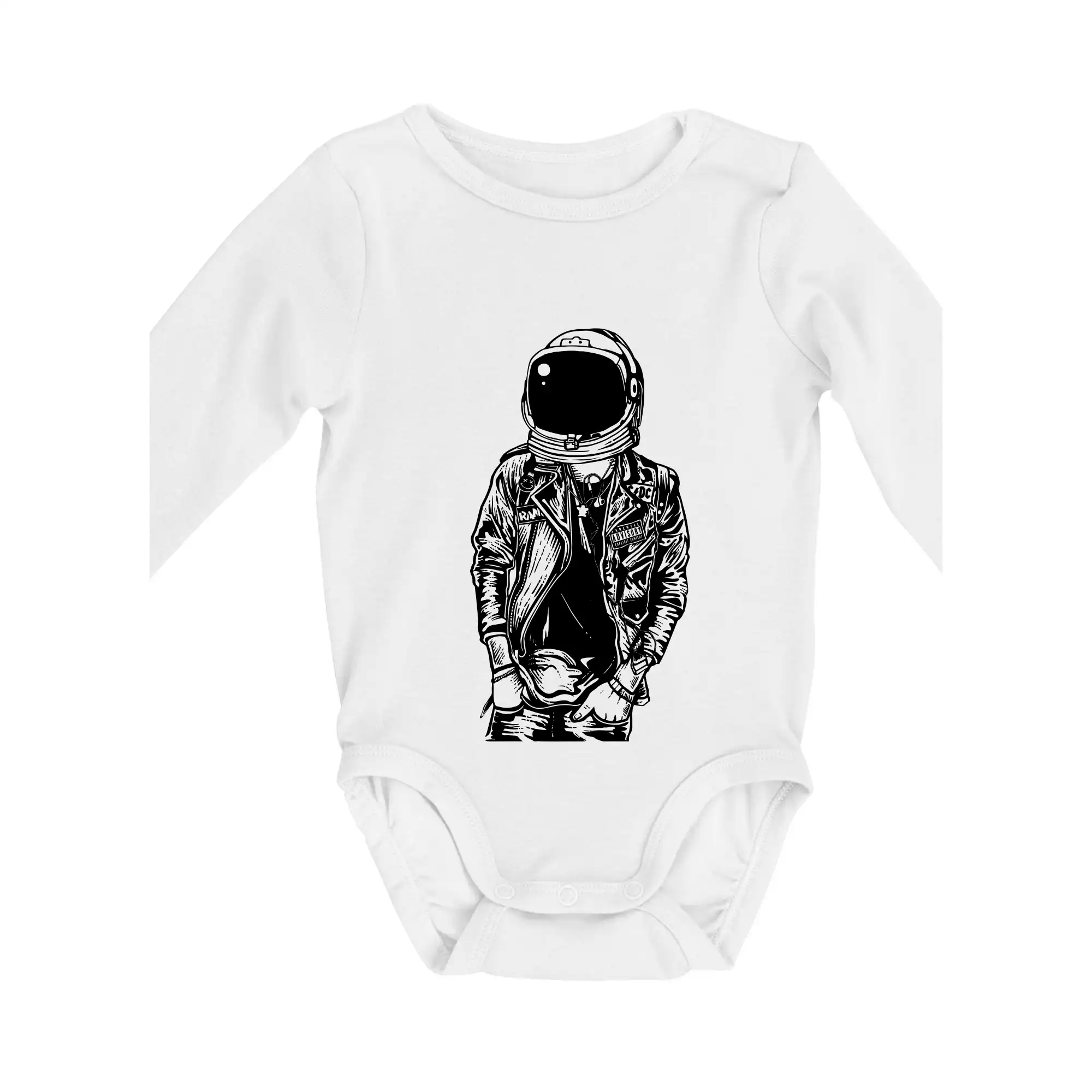 Grafické tričká - Astronaut Punkster - Body dojčenské s dlhým rukávom