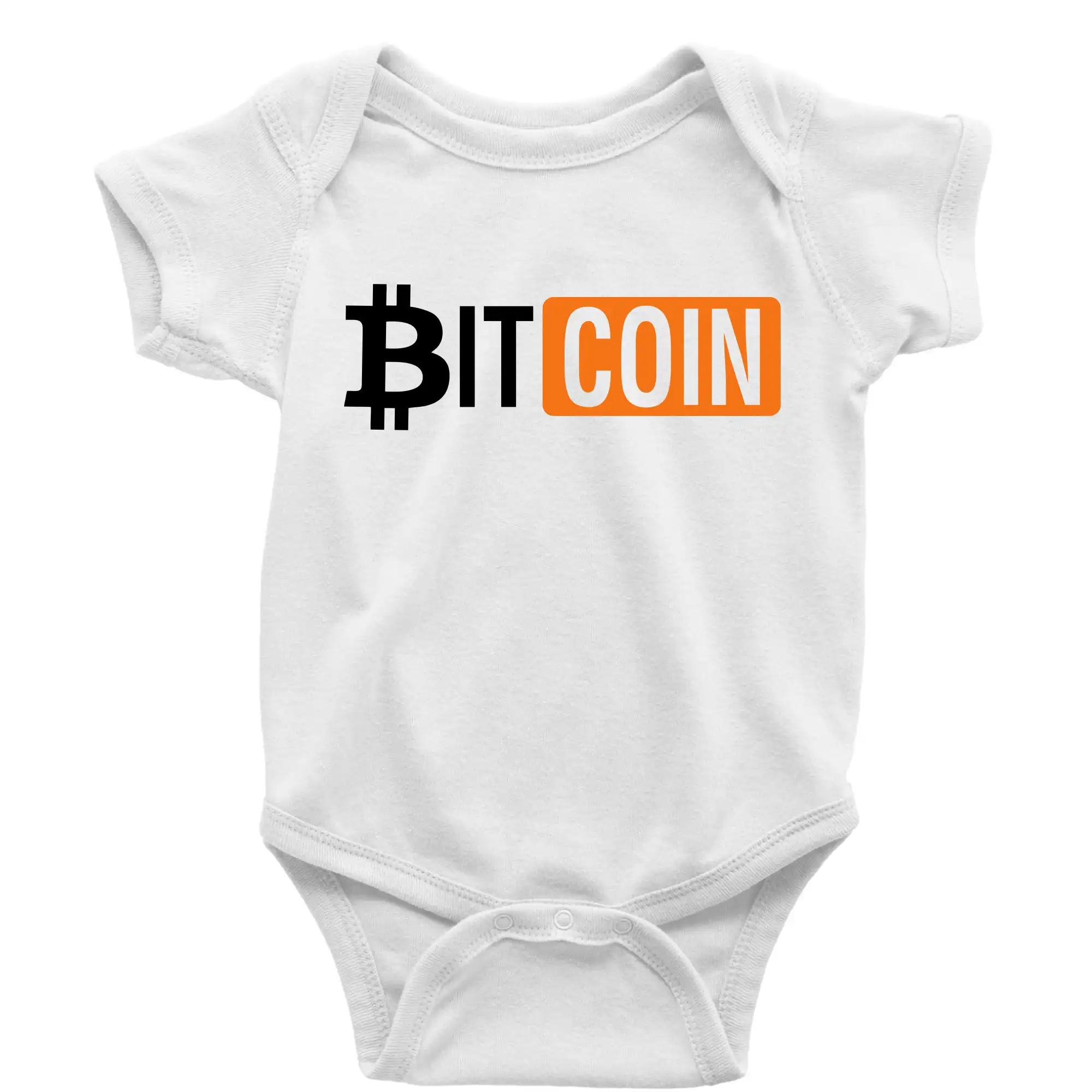 Bitcoin nápis - Body dojčenské s krátkym rukávom