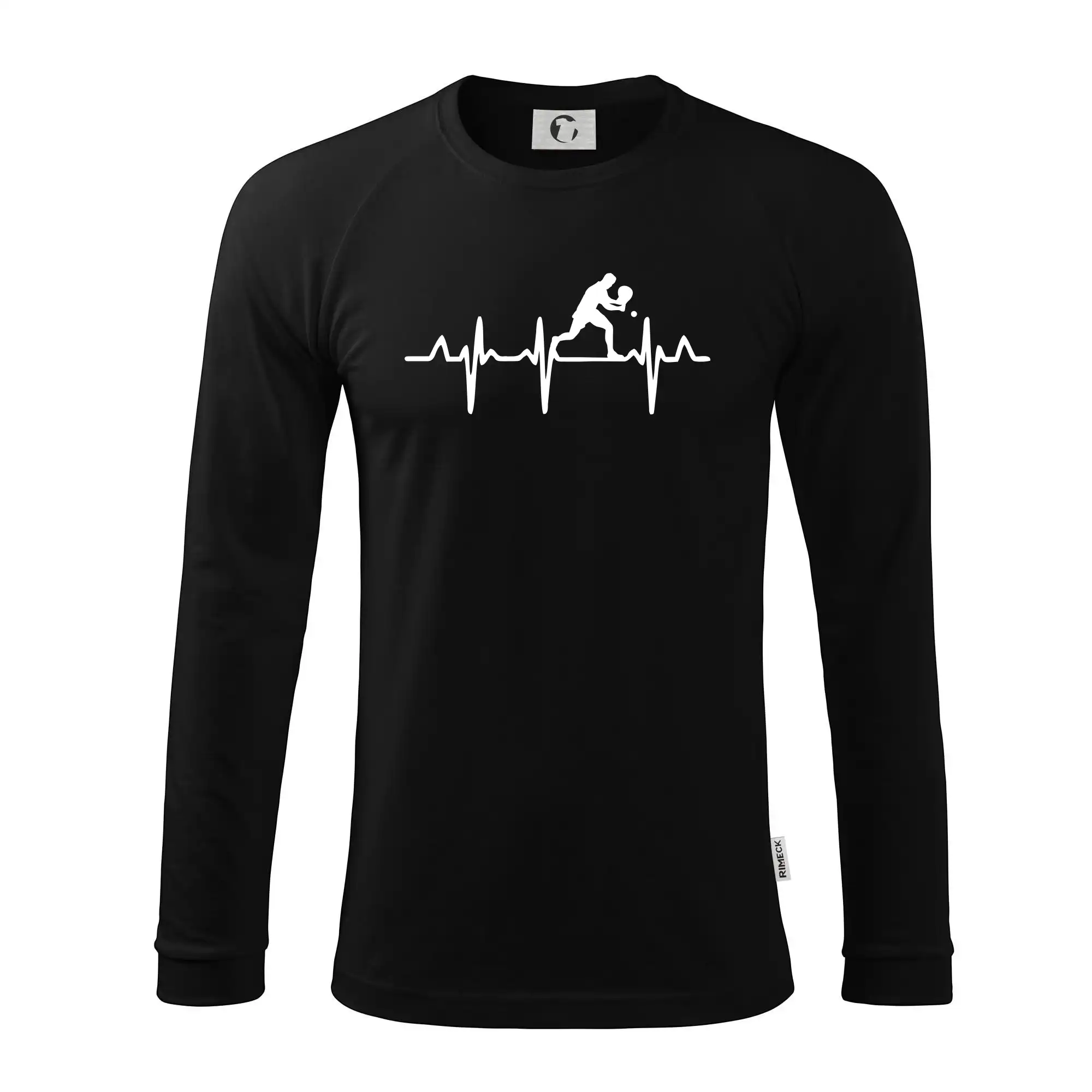 Tričká na tenis - EKG stolný tenista stojaci - Pánske tričko s dlhým rukávom LS130