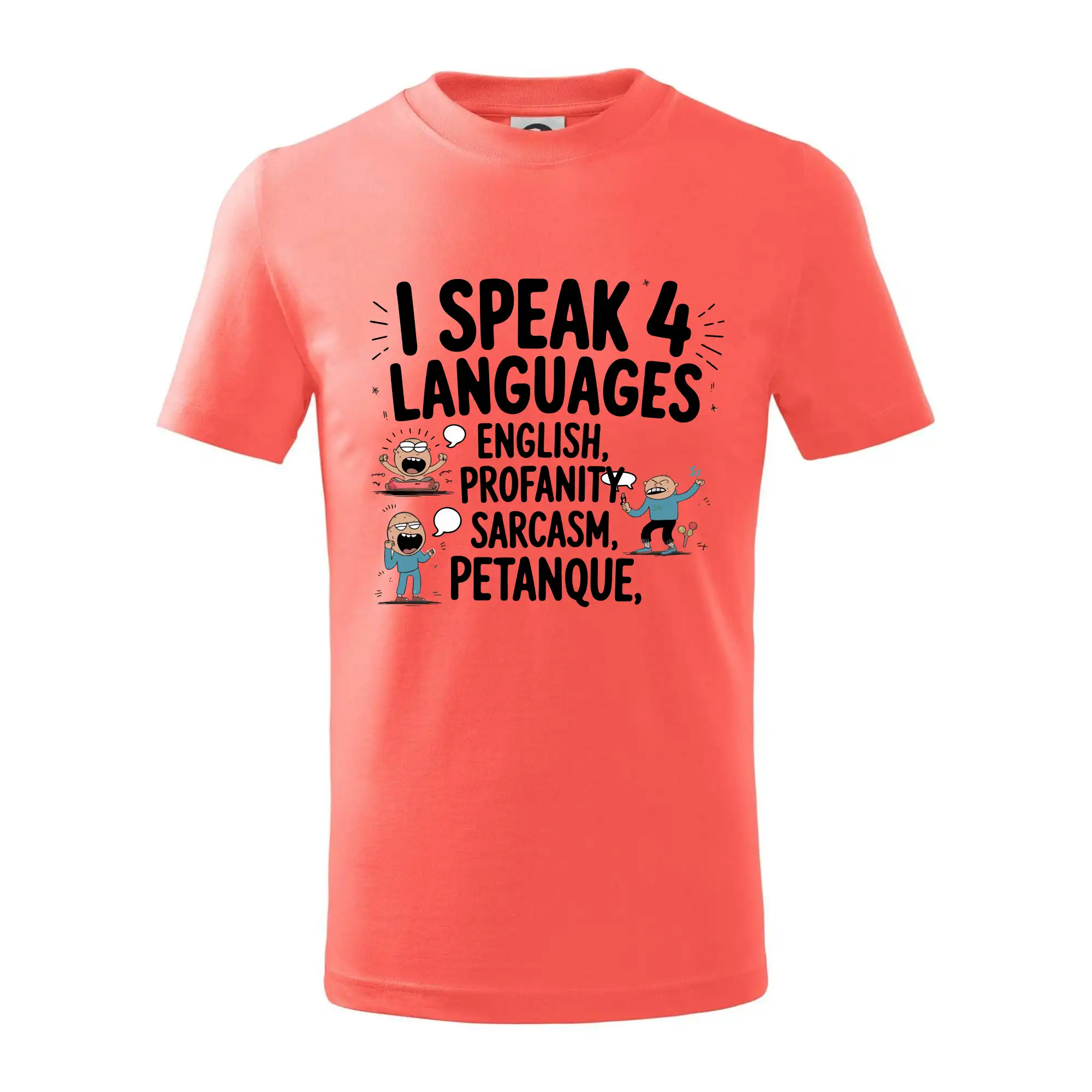 Ostatné športy - I speak 4 language - Petanque - Tričko detské bavlnené