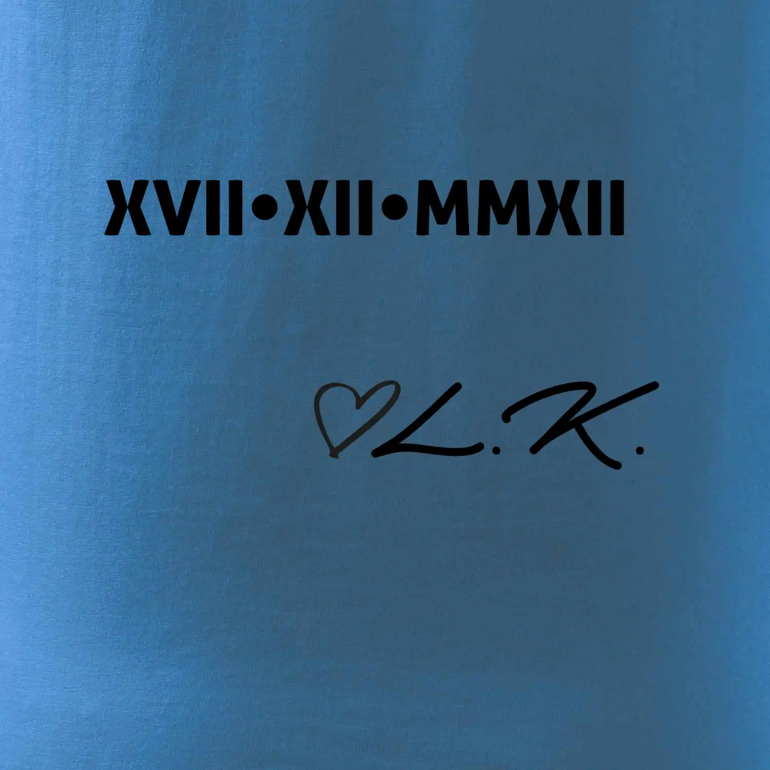Datum výročí a iniciály