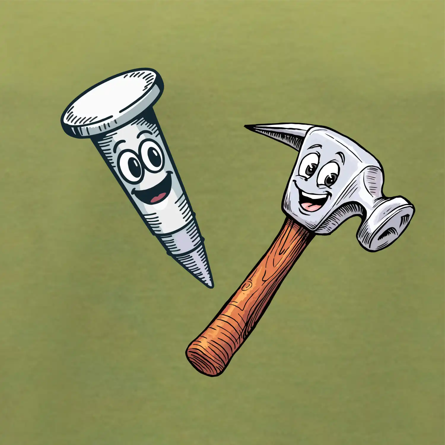 Parové triko - Kladivo a hřebík