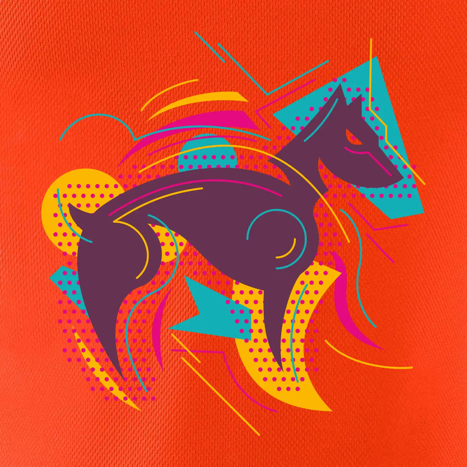 Pes abstrakce hubený