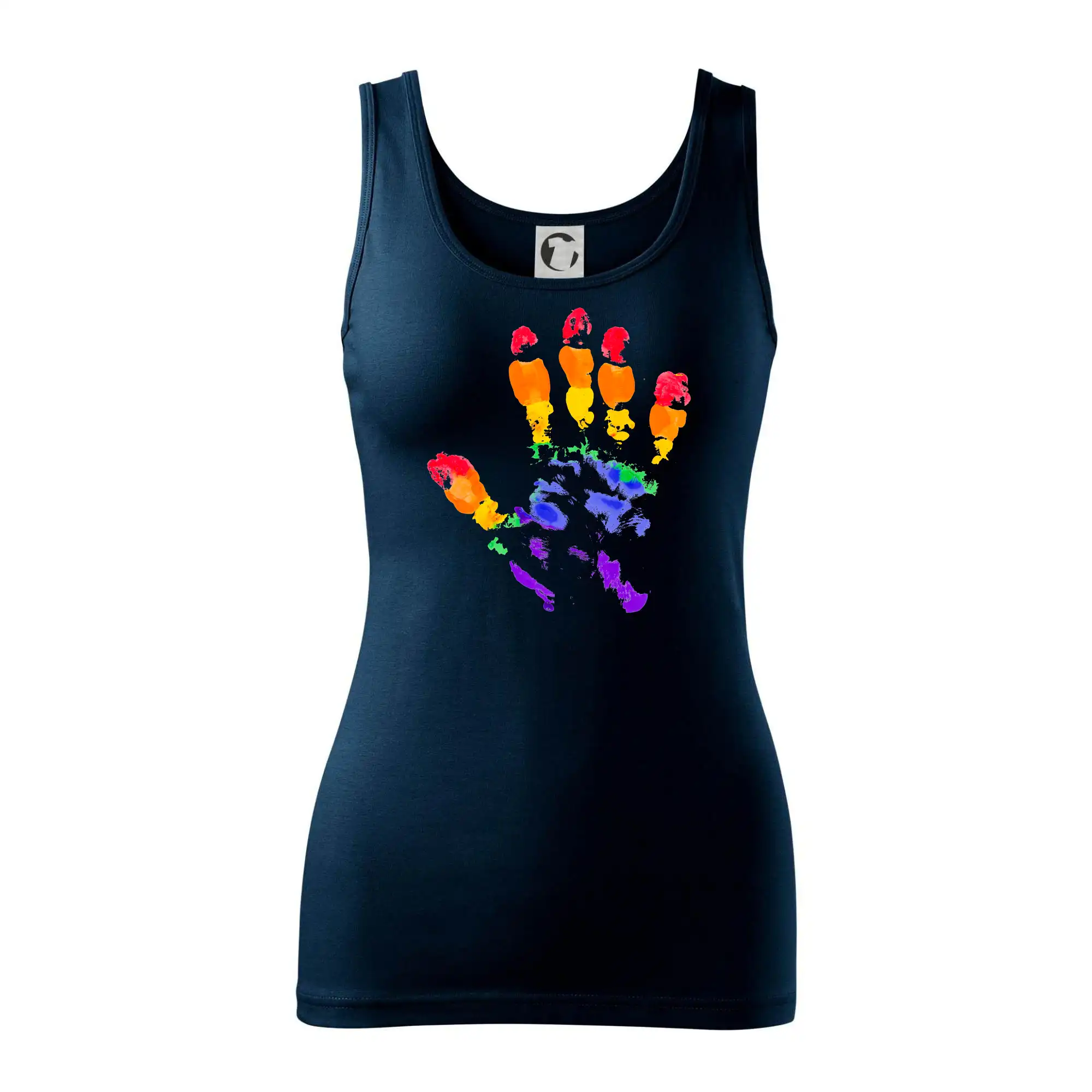 Tričká pre LGBT a Queer komunitu - LGBT hand print - Dámske tielko