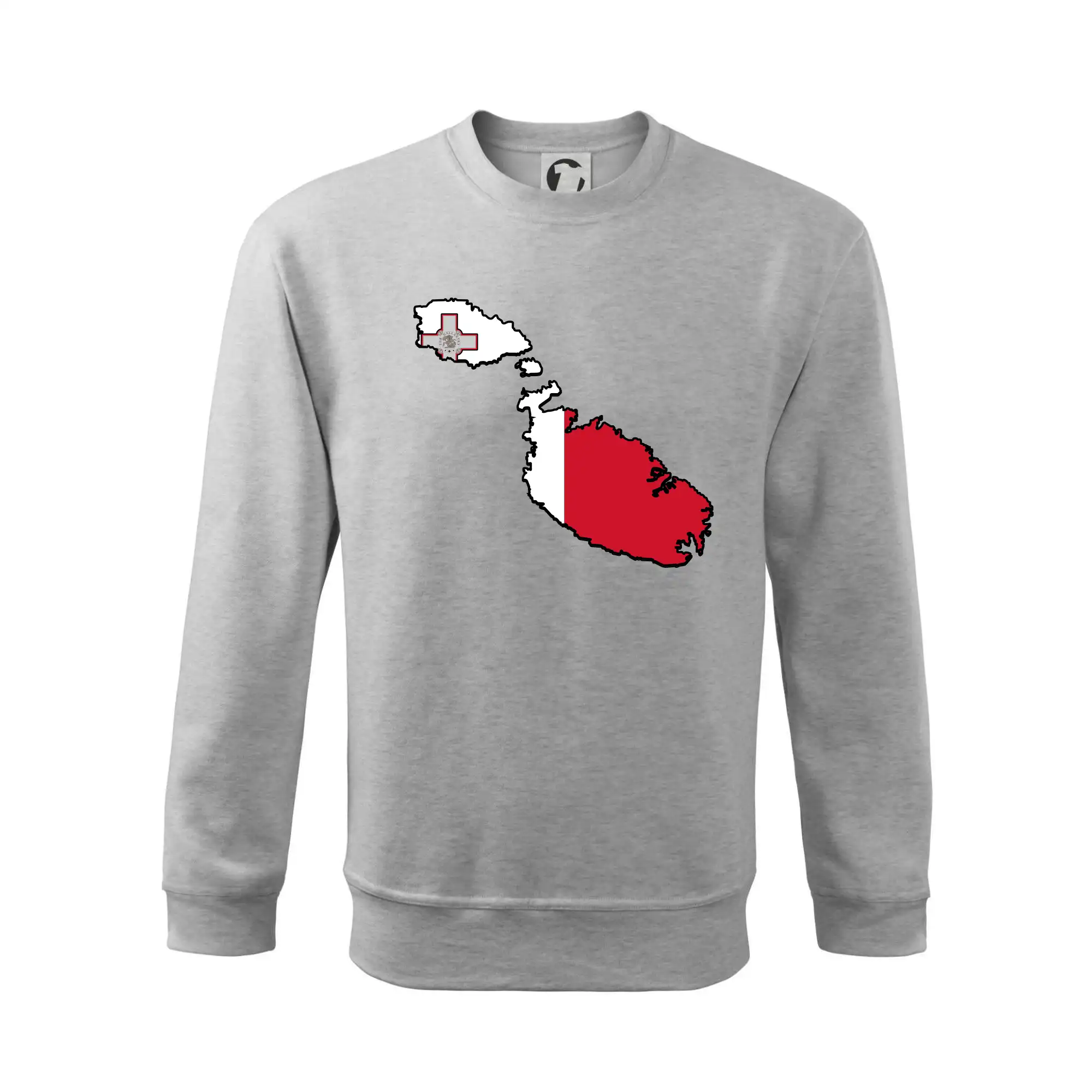 Mapa Malta s vlajkou