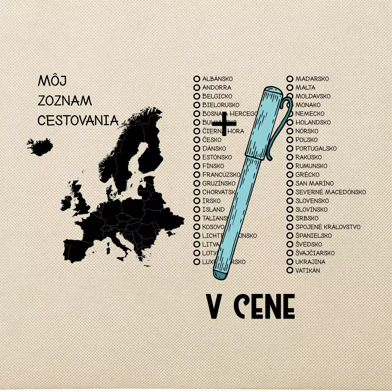 Můj cestovní seznam - Evropa