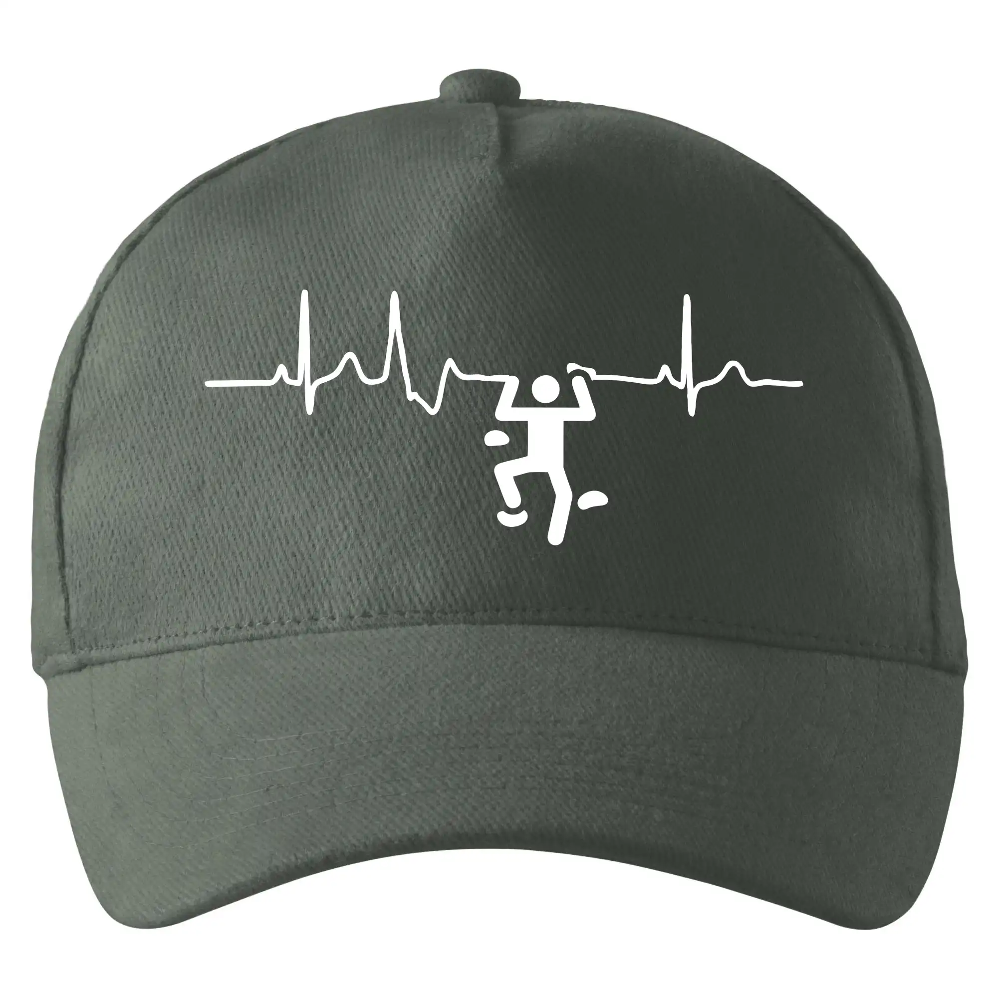 Trička pro horolezcov - EKG lezecká stěna - Šiltovka so zahnutým šiltom a mosaznou sponou