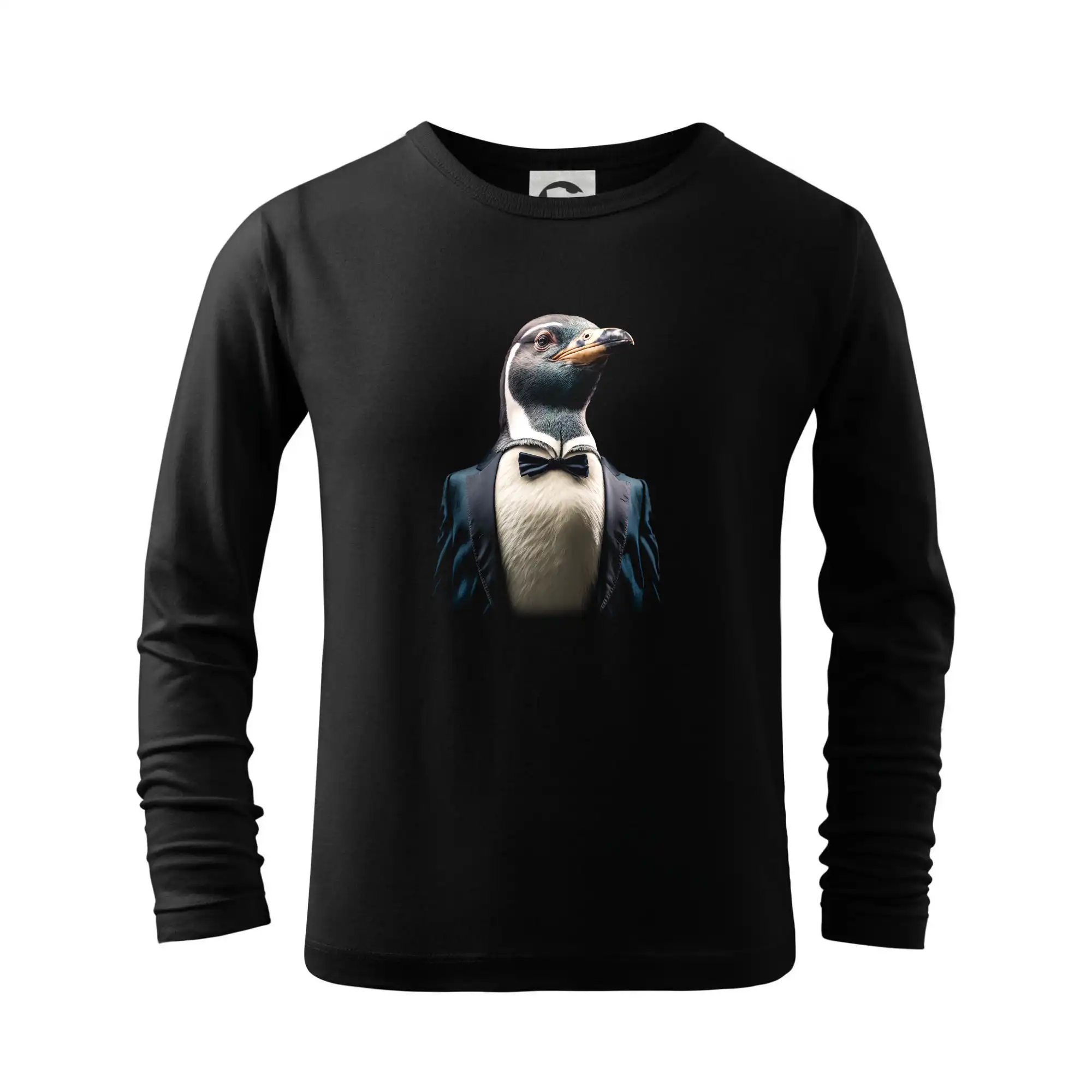 Tričká so zvieratami - Tučňák v obleku - Tričko detské Long Sleeve
