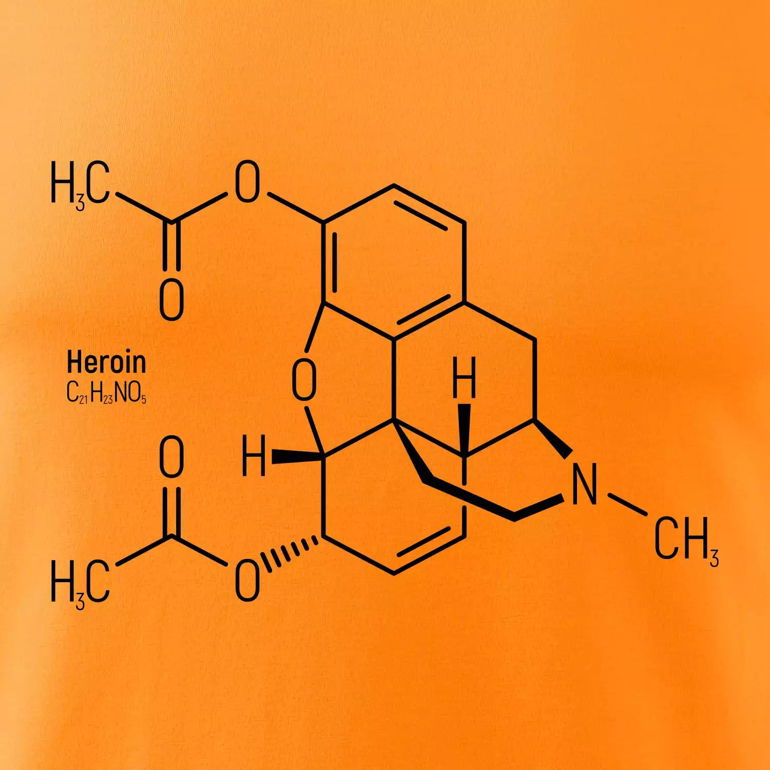 Molekulární struktura Heroin