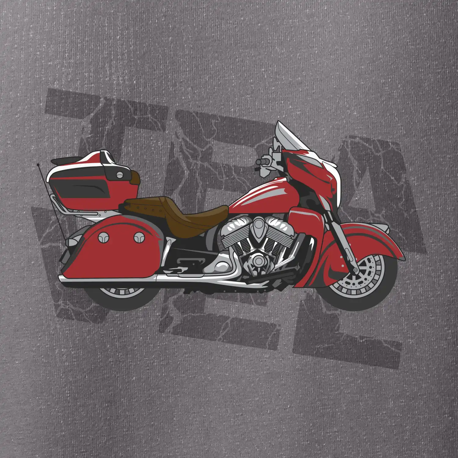 Cestovní motorka Amerika červená