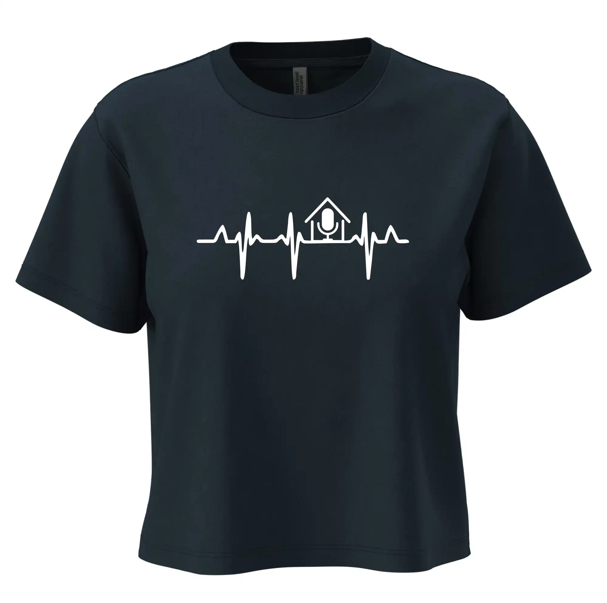 Tričká pre ajťákov - EKG rumka - Boxy cropped tričko OVERSIZE