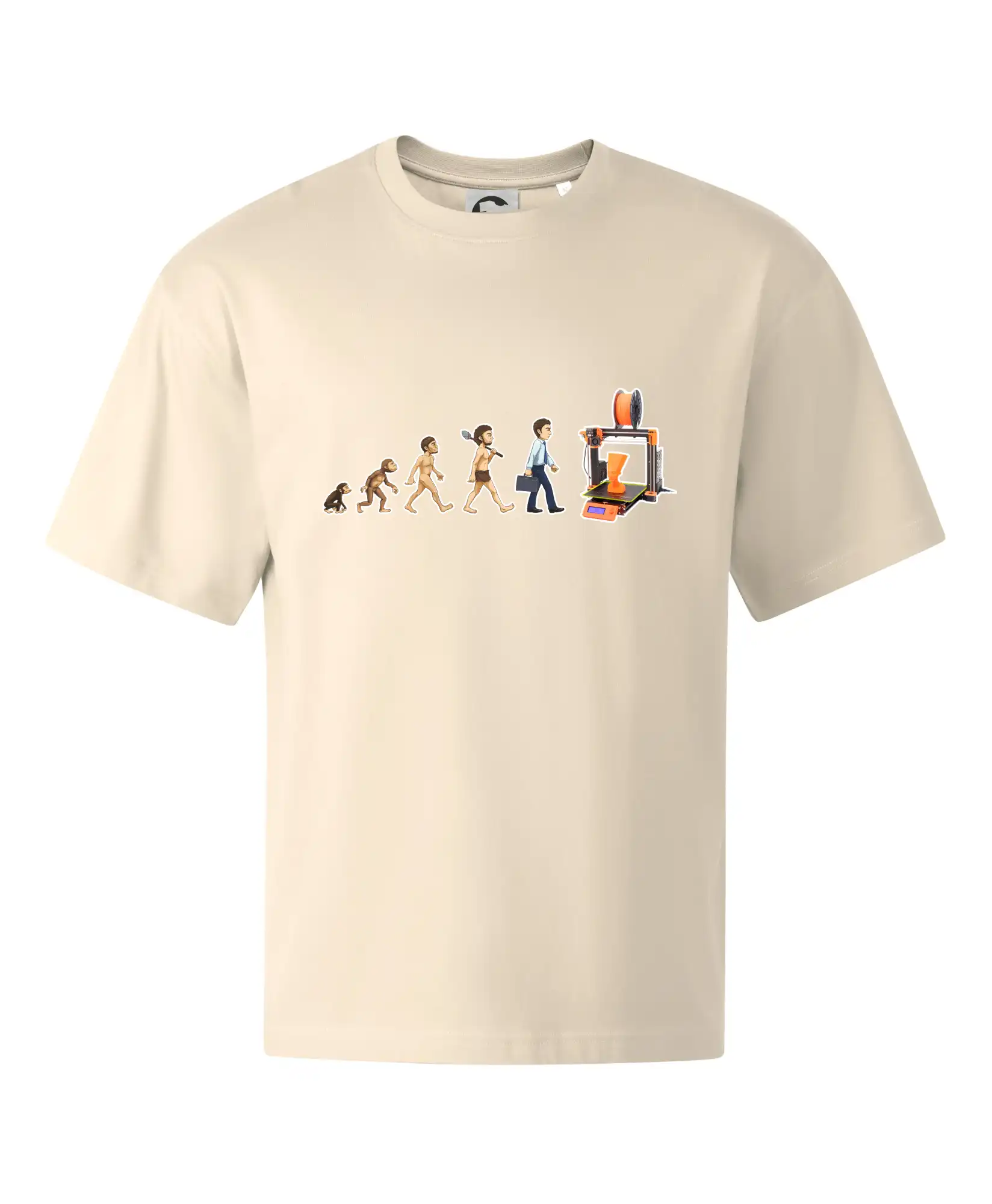 Tričká pre ajťákov - Evolúcia 3D tlač - Stage unisex - OVERSIZE