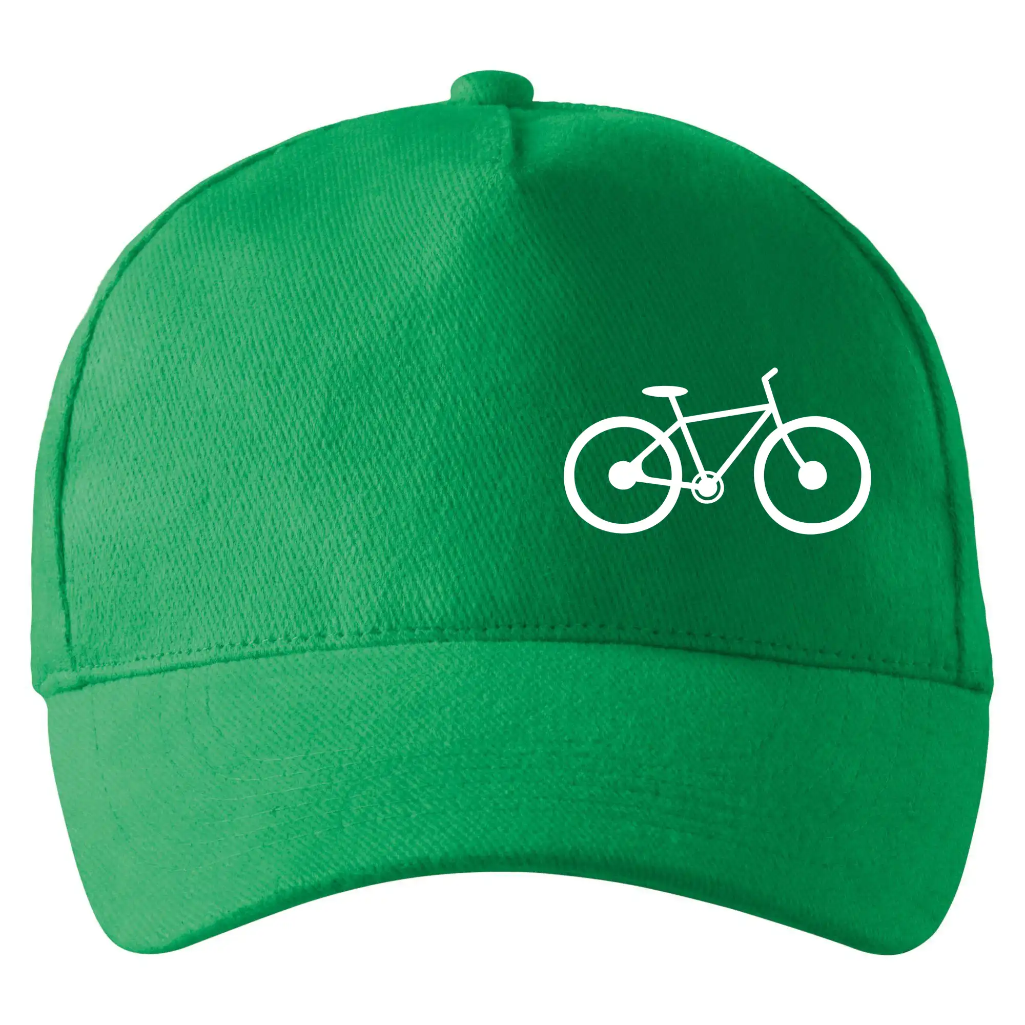 Tričko ako darček pre cyklistu - Obrázok kolesa na prsníku horský bicykel - Šiltovka so zahnutým šiltom a mosaznou sponou
