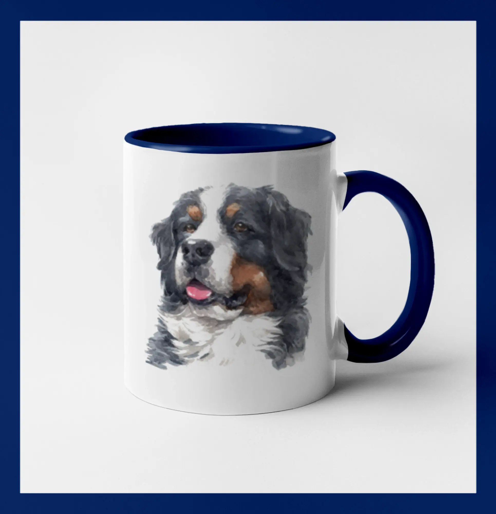 Bernský salašnícky pes -  hlava vodová farba