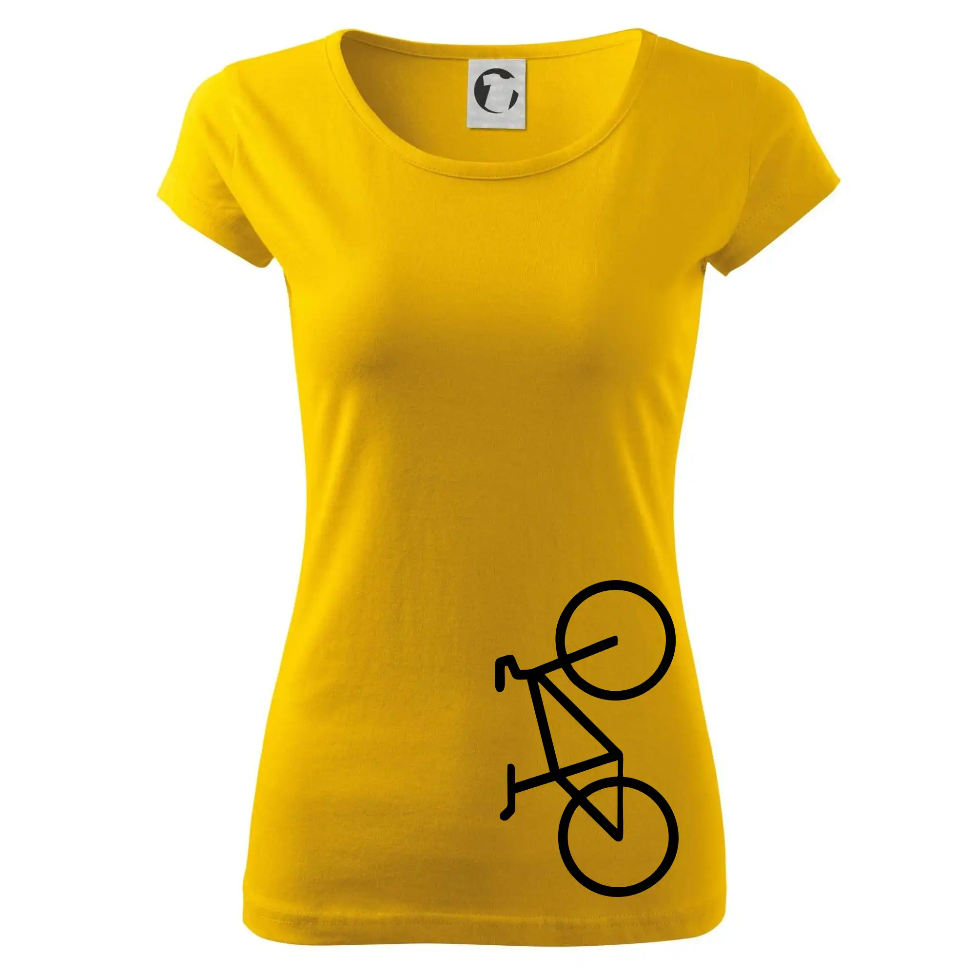Tričko ako darček pre cyklistu - Bicykel na výšku - Dámske tričko Pure