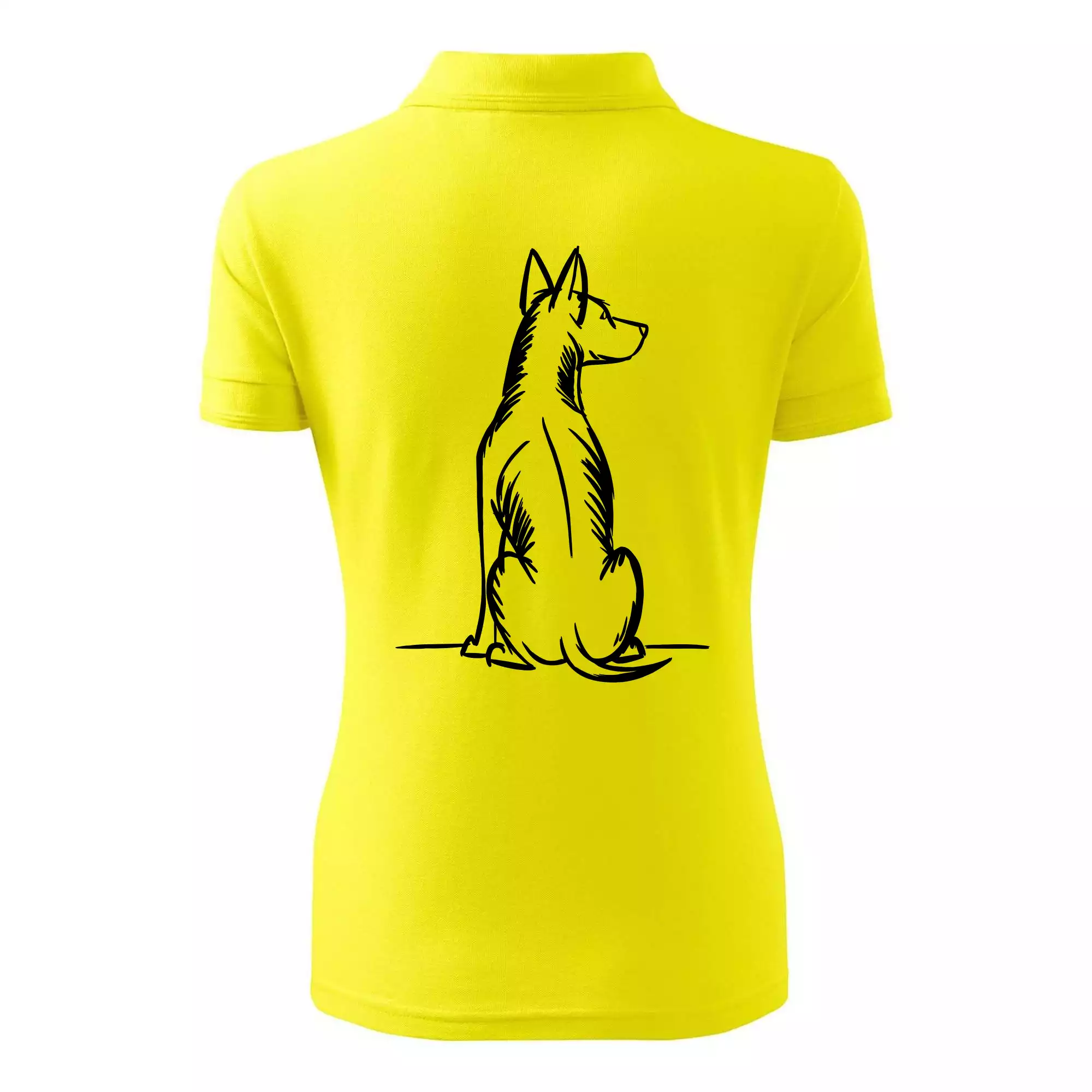 Pes kreslený zezadu