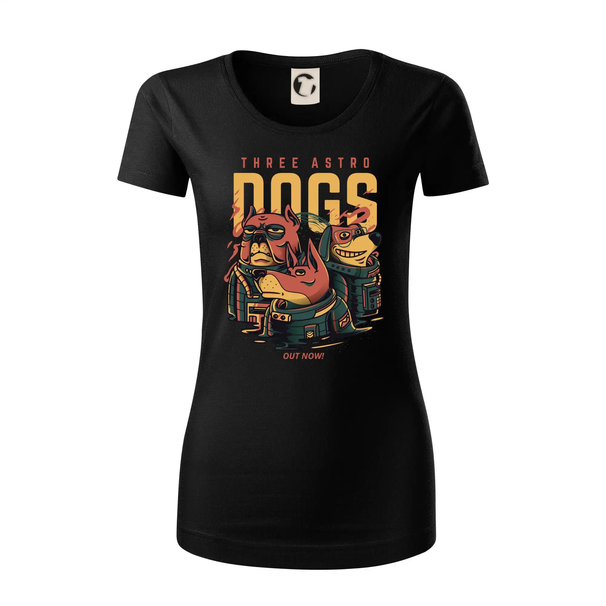 Vesmirne tričká - Astro dogs - Dámske tričko z organickej bavlny Origin (GOTS)