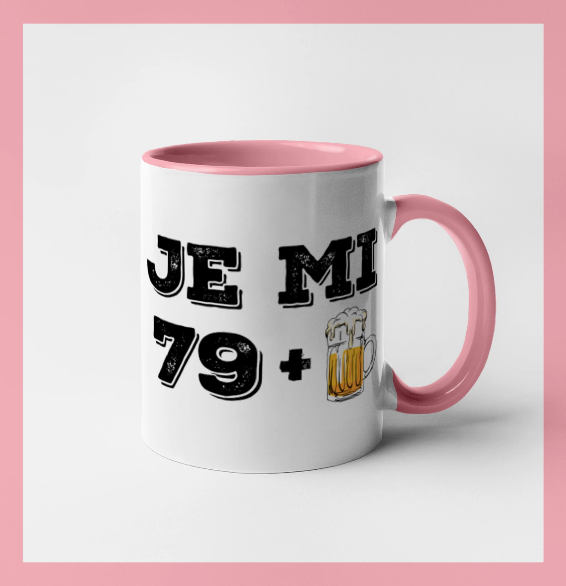 Tričko k osemdesiatinám - Je mi 80 pivo - Hrnček 