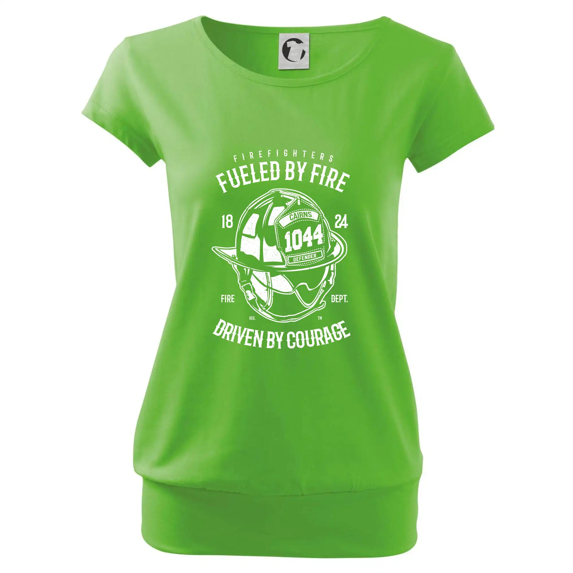 Originálne tričká pre hasičov - Fueled By Fire - Voľné tričko city