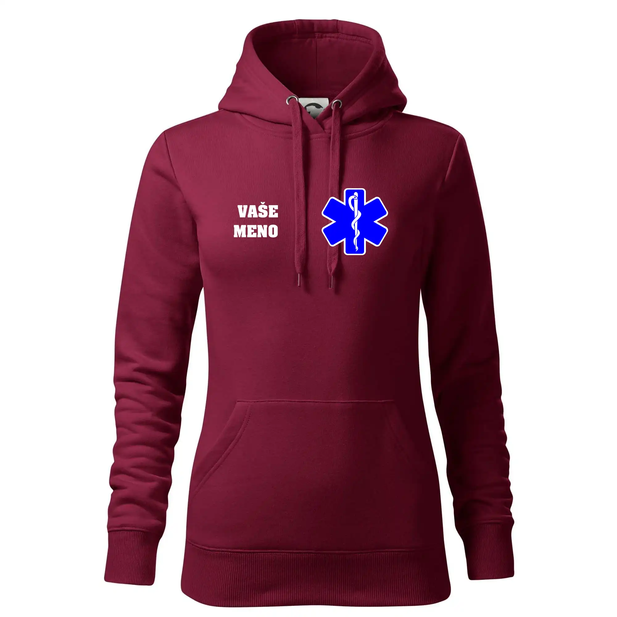 Originálne tričká pre hasičov - Rescue - Vaše meno - Mikina dámská Cape s kapucí