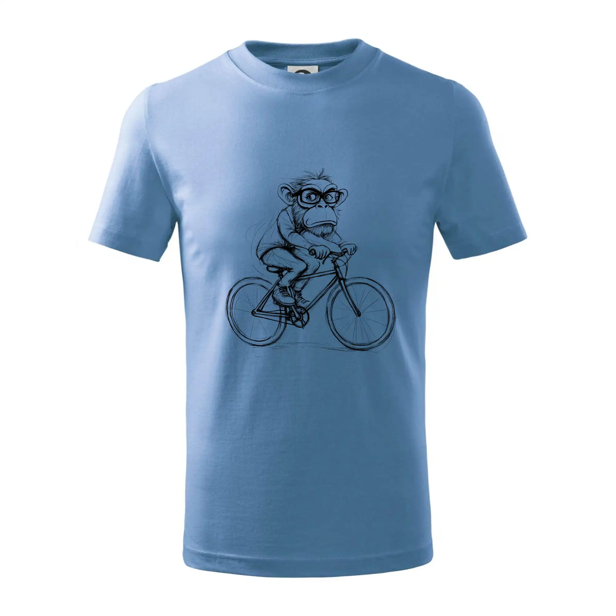 Tričko ako darček pre cyklistu - Opice s okuliarmi na bicykli - Tričko detské bavlnené