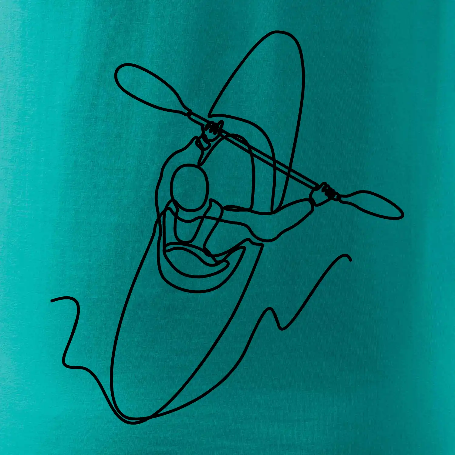 Kajak  ze shora jedním tahem