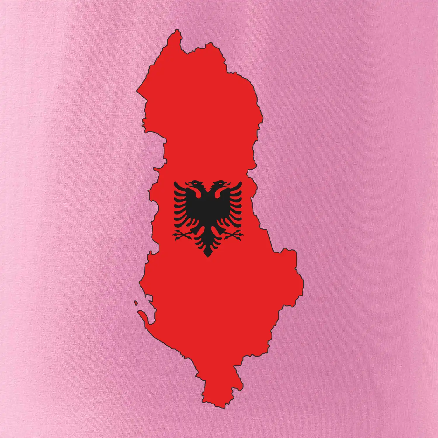 Albánie mapa a znak