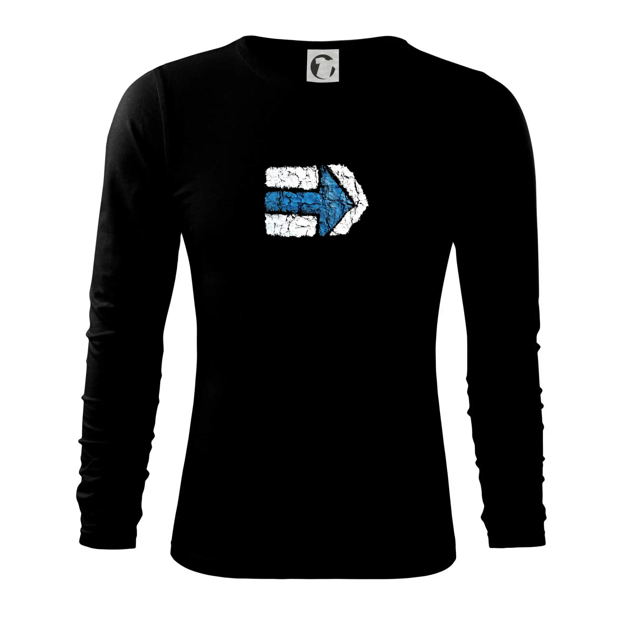 Trička na kempovanie - Párová turistická značka modrá - Tričko s dlhým rukávom FIT-T long sleeve