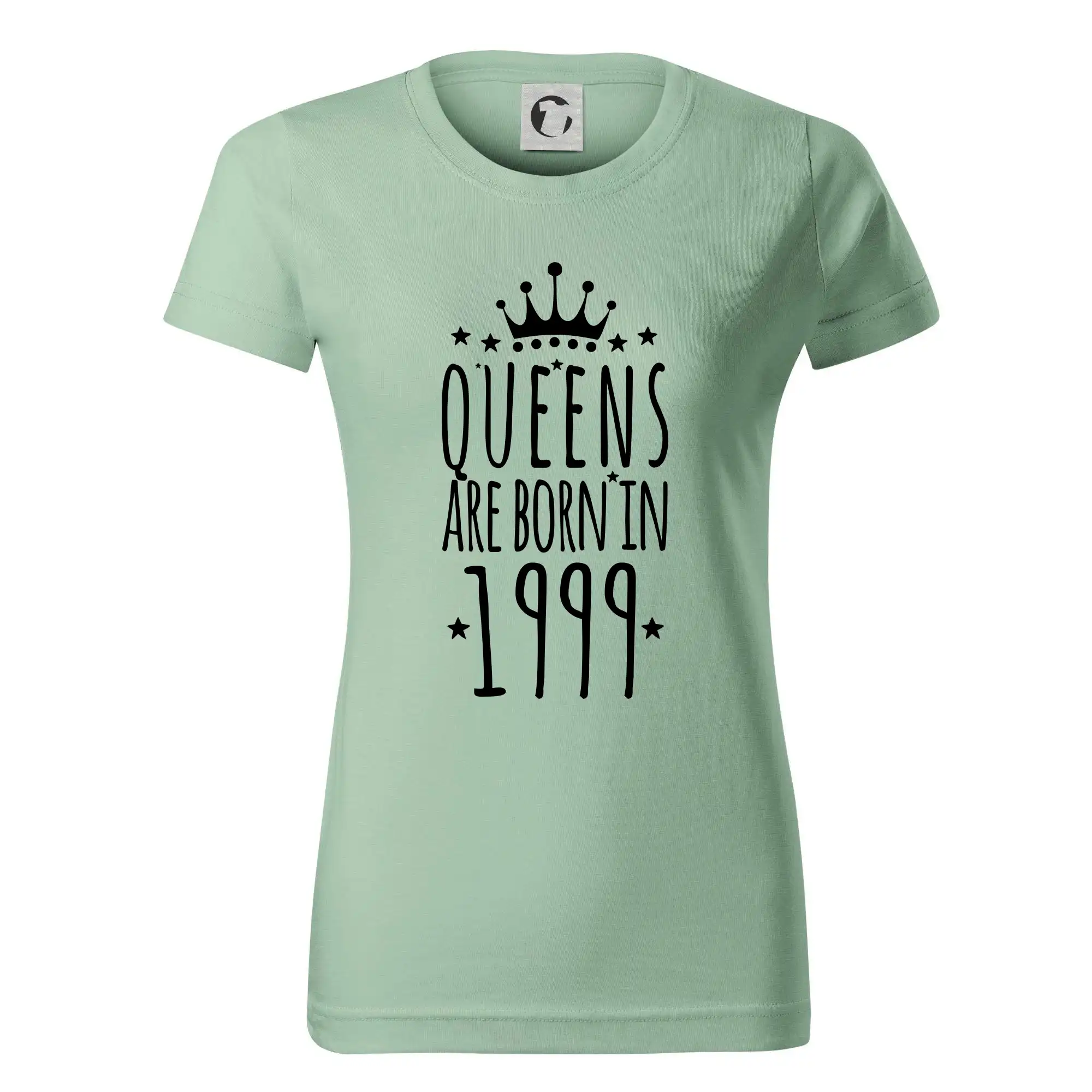 Trička s ročníkom 1999 - Queens are born in 1999 - Dámske tričko basic - ľahko voľnejšie a dlhšie
