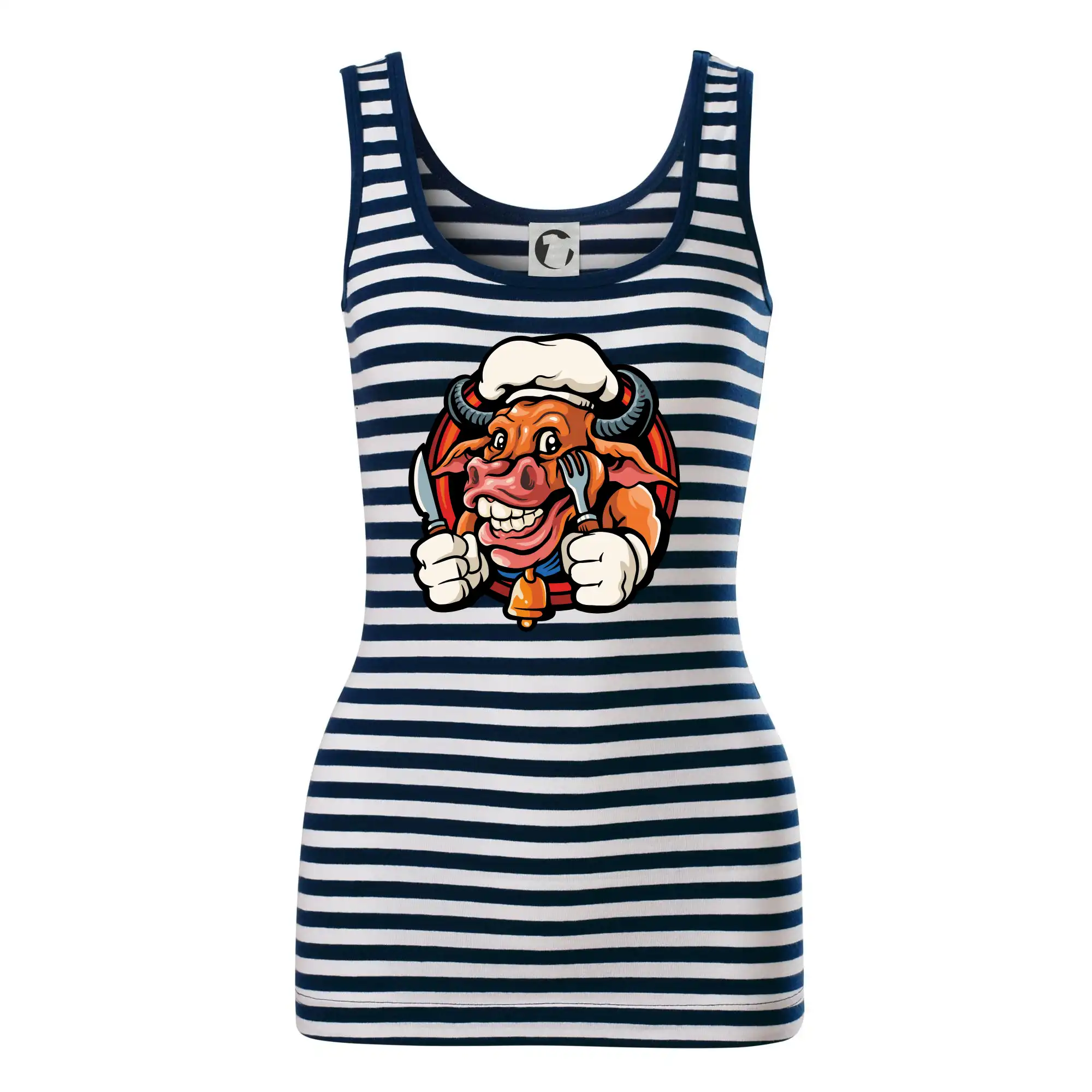Tričká a zástery na grilovanie - Krava na gril - Sailor tielko na vodu