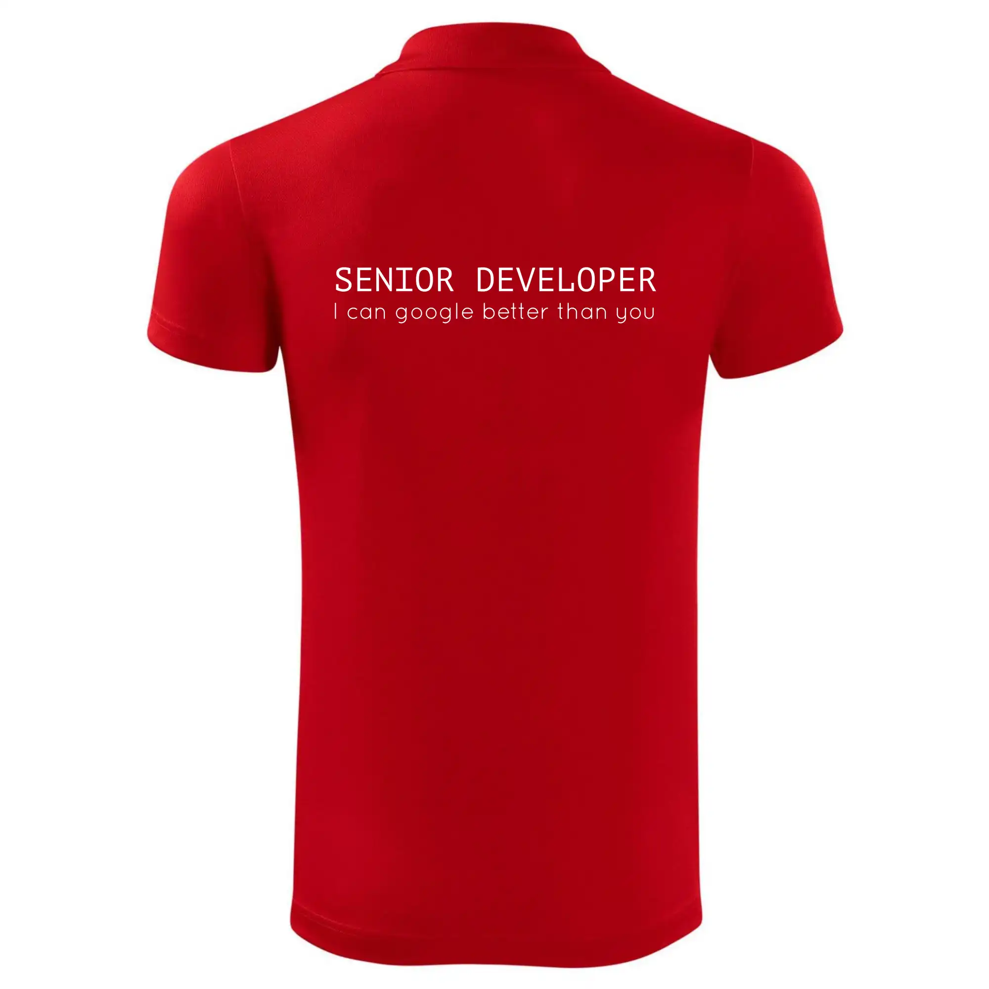 Tričká pre ajťákov - Senior developer google better than you - Polokošeľa Victory (športové)