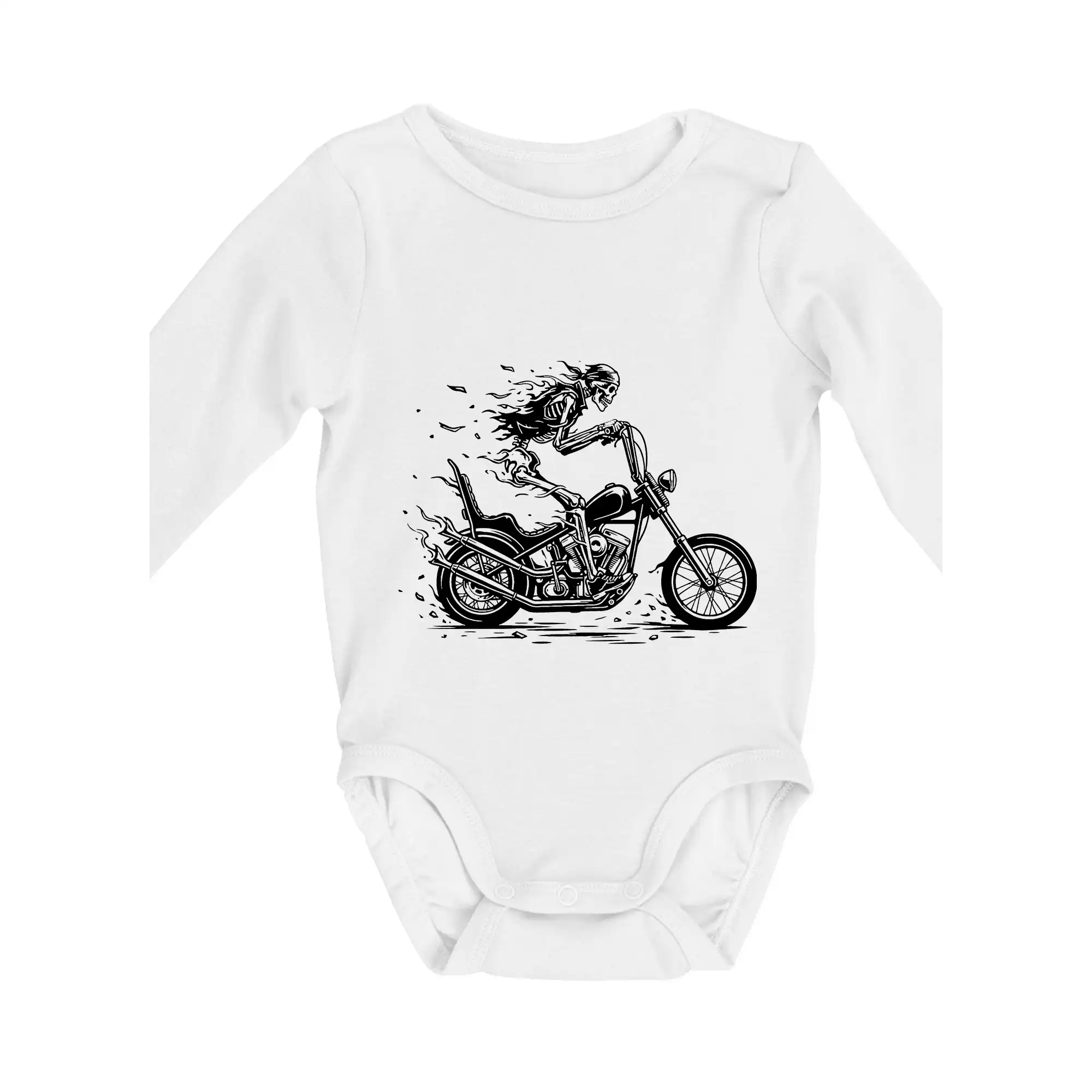 Chopper triko - Chopper kostra - Body dojčenské s dlhým rukávom