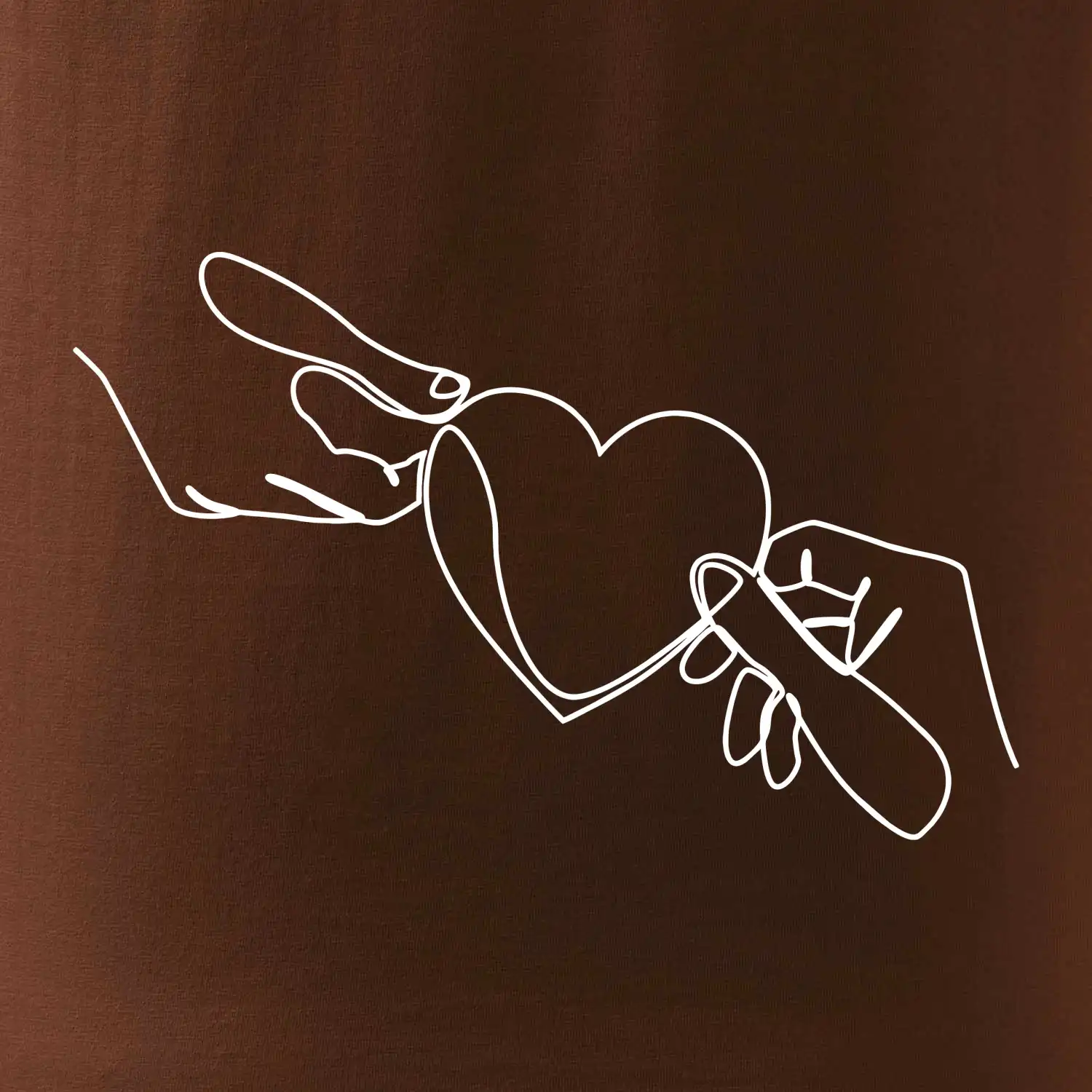 Dvě ruce a srdce jedním tahem