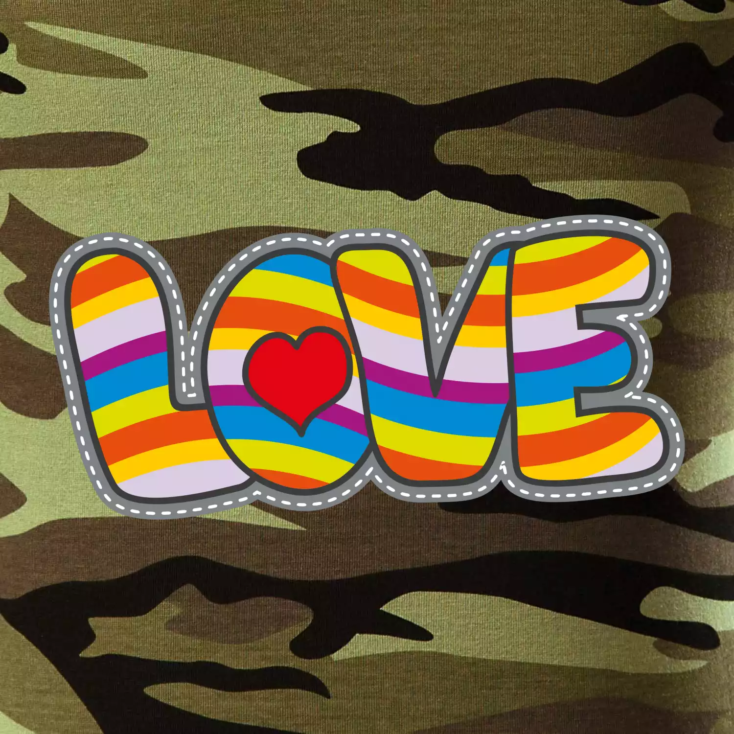 Love nápis duhový