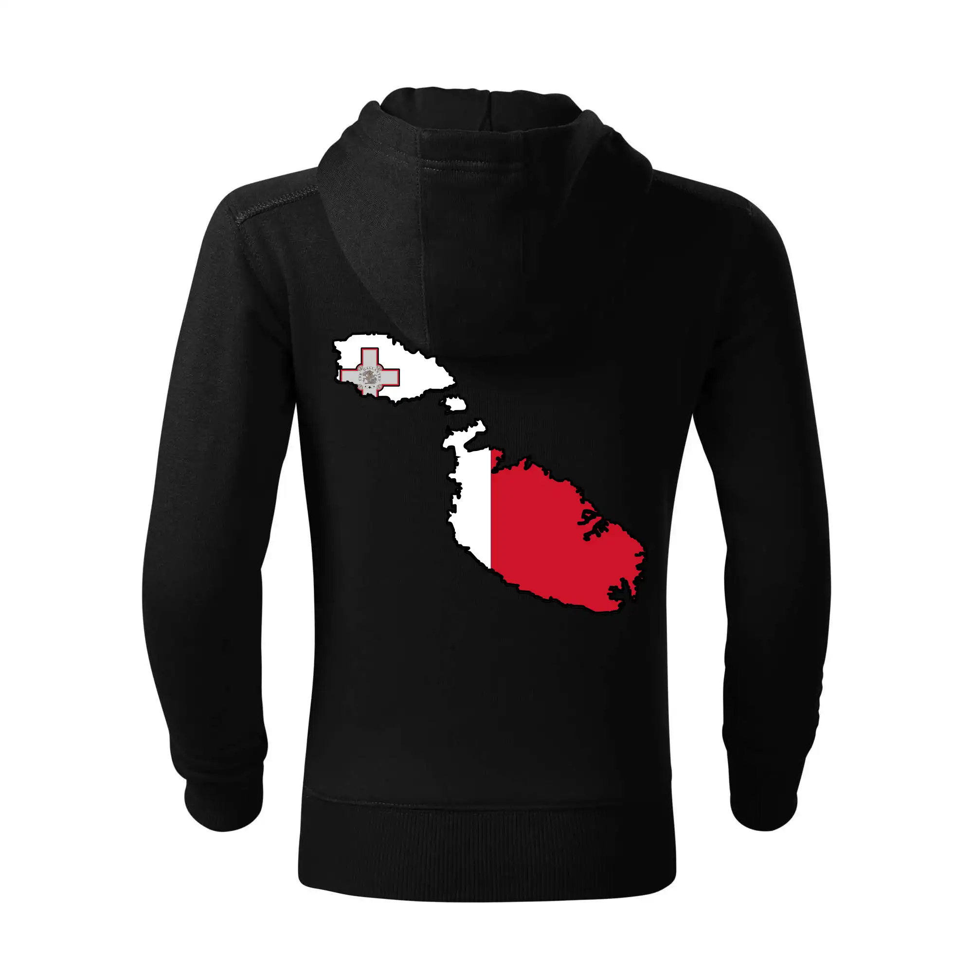 Mapa Malta s vlajkou